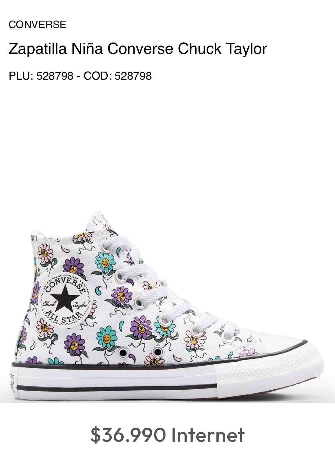 Zapatillas niña Converse florales 34 - miniatura 2