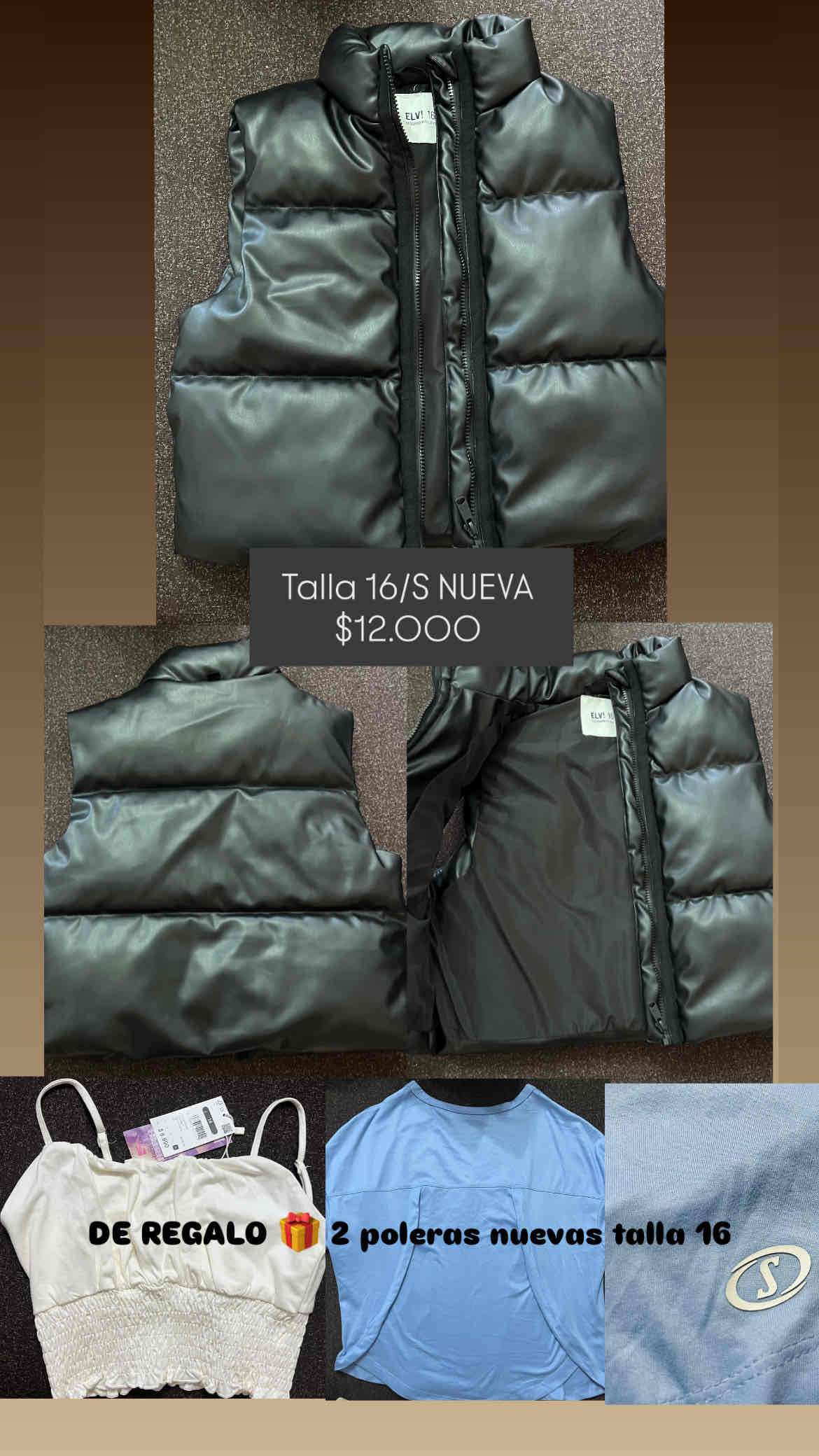 Chaqueta puffa negra talla 16 o S