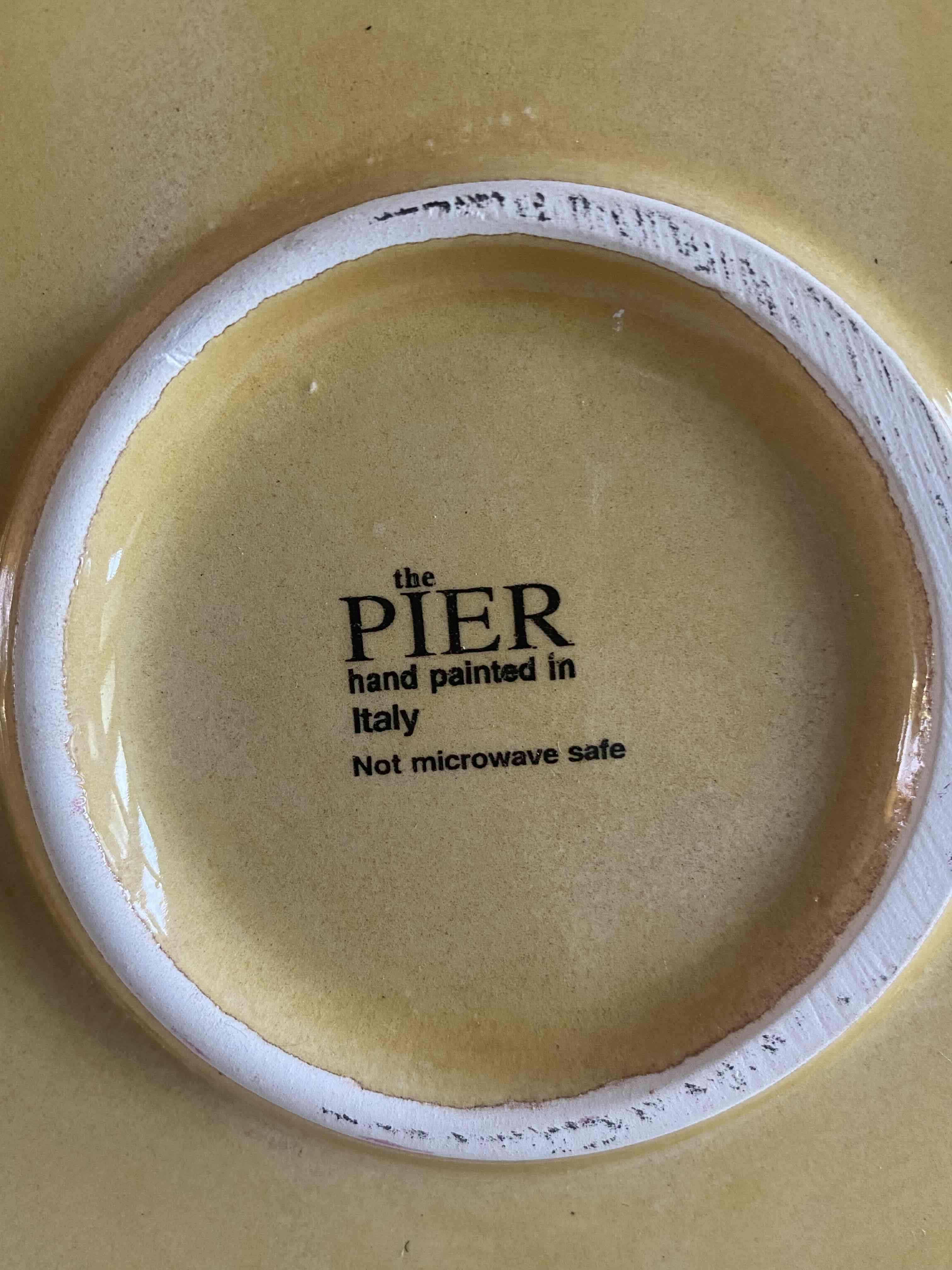 Bandeja tortera de cerámica Italiana pintado a man - miniatura 4