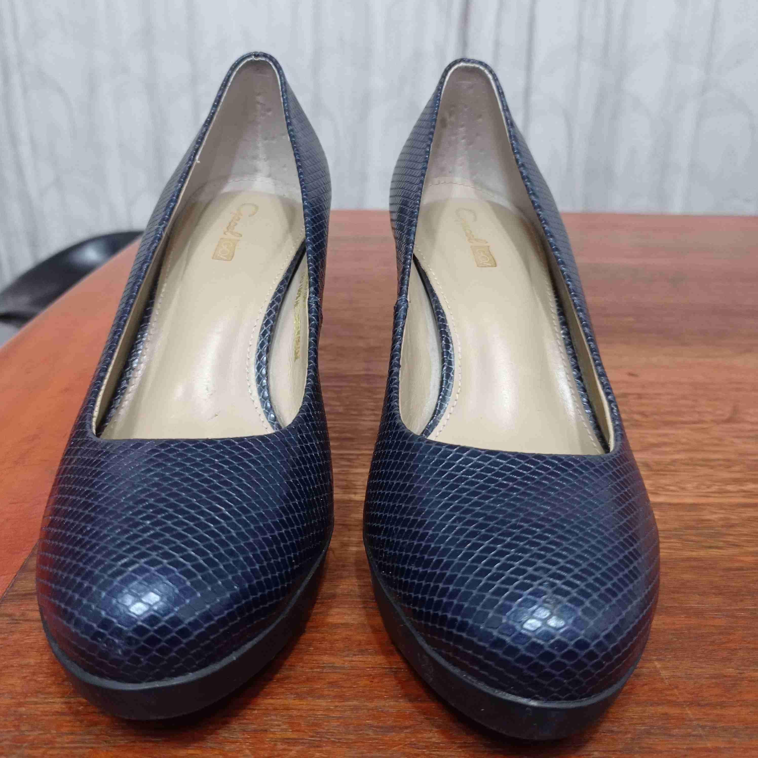 Zapatos de taco alto azul marca Gacel n°35 - miniatura 1