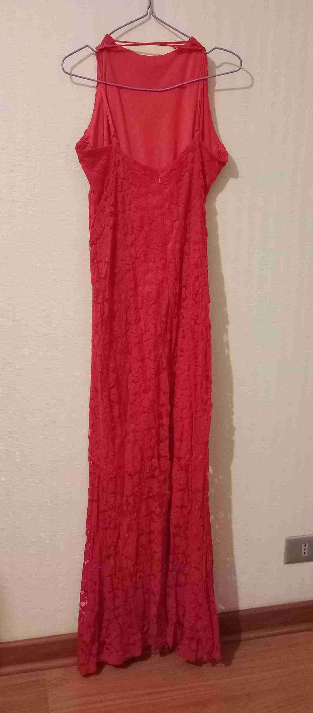 Vestido largo rojo elegante - miniatura 1