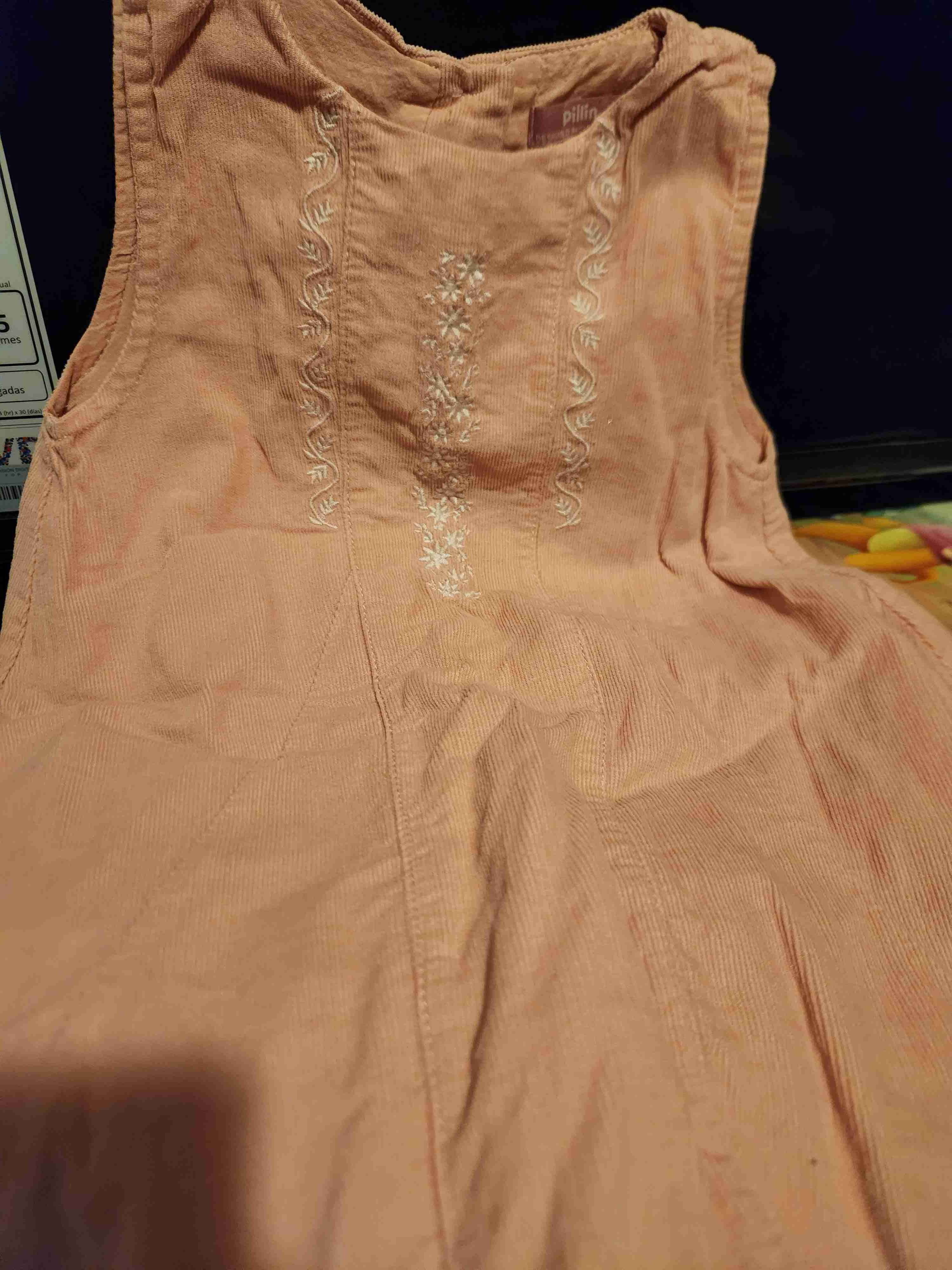 Vestido rosado con diseños bordados - miniatura 2