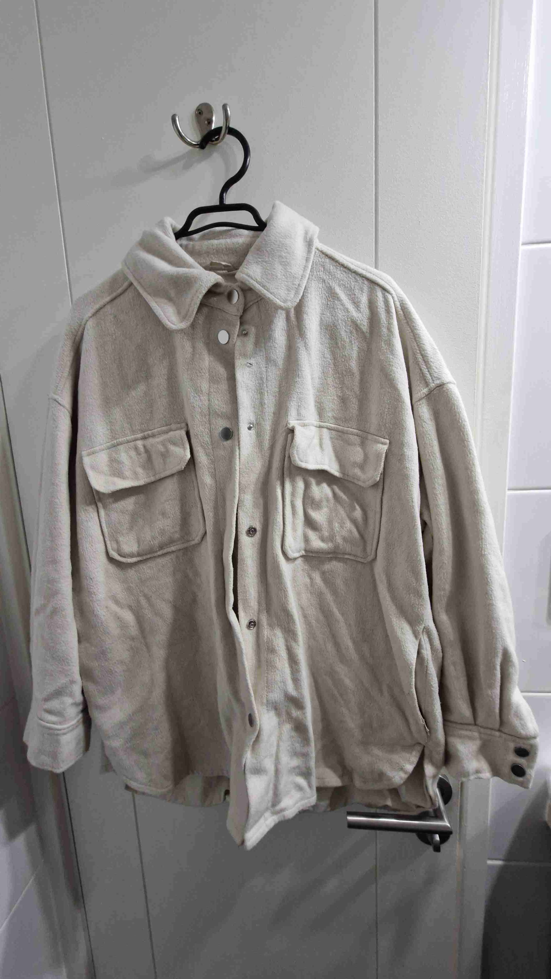 Sobrecamisa oversize beige - miniatura 1