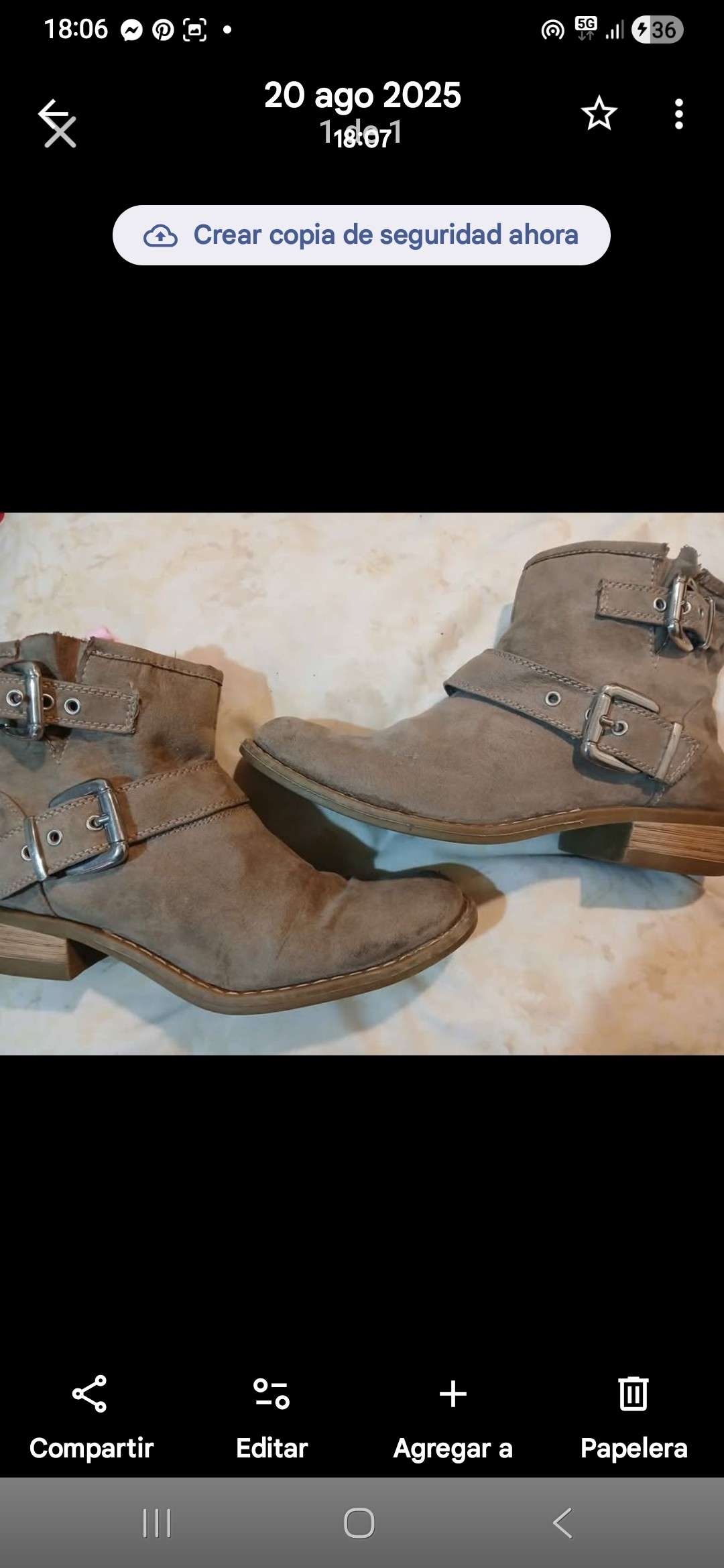 Botines de gamuza marrón