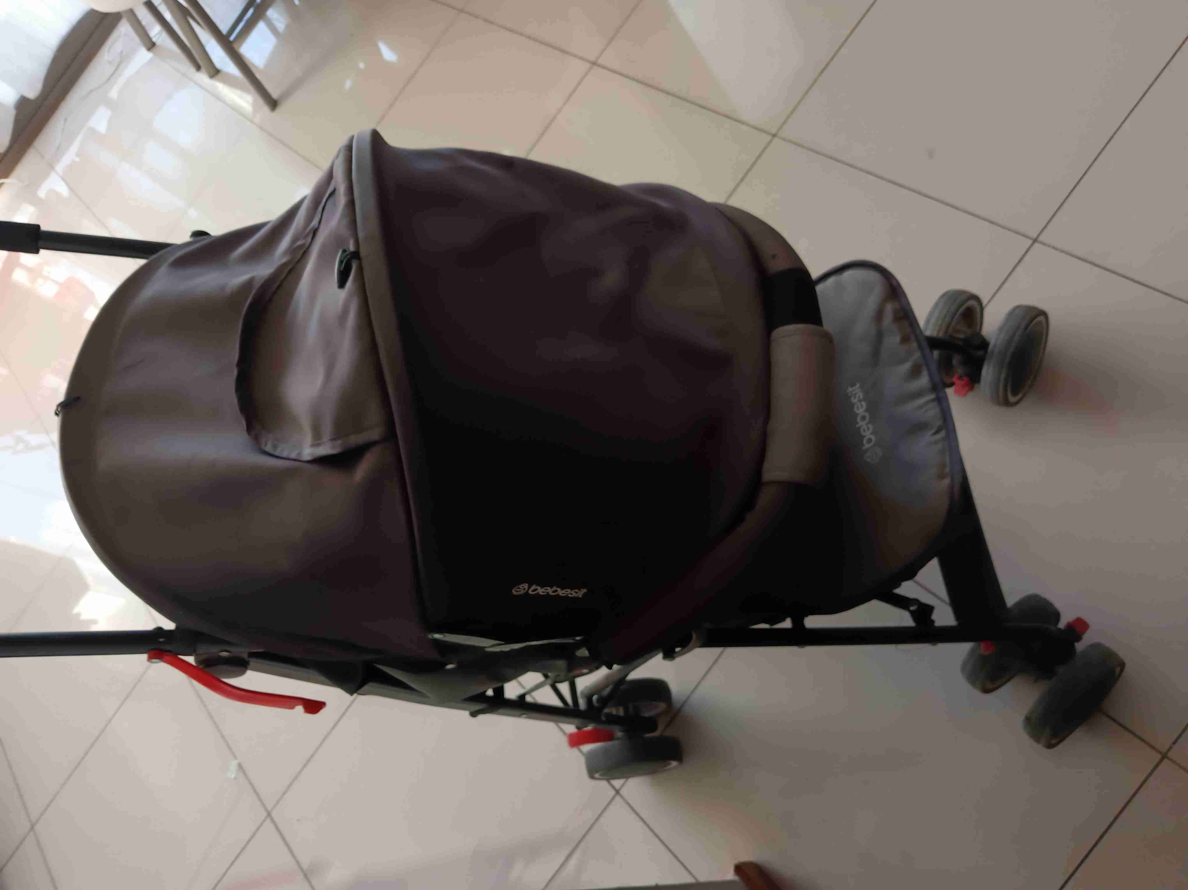 Coche de bebé Bebesit gris en buen estado - miniatura 3