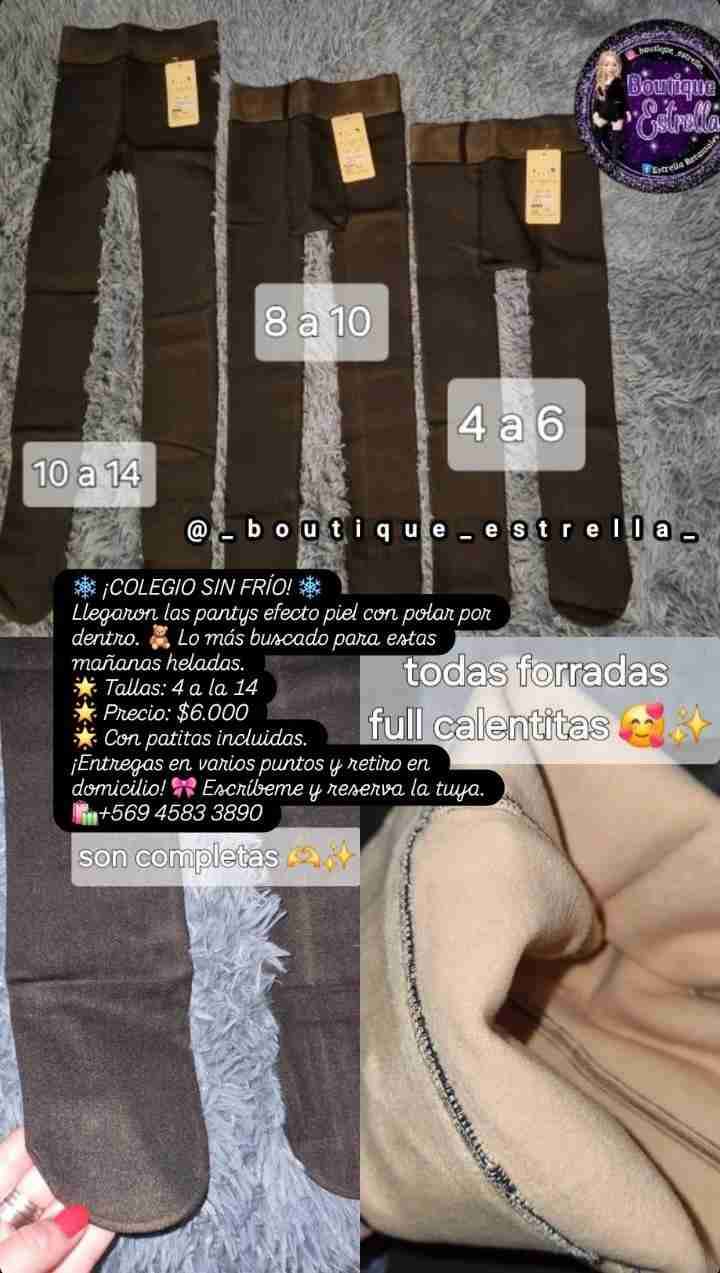 Pantys térmicas negras para niña - miniatura 2