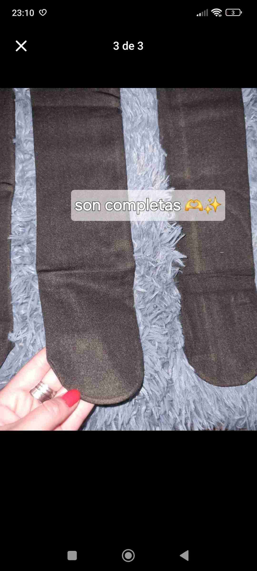 Pantys térmicas negras para niña - miniatura 3