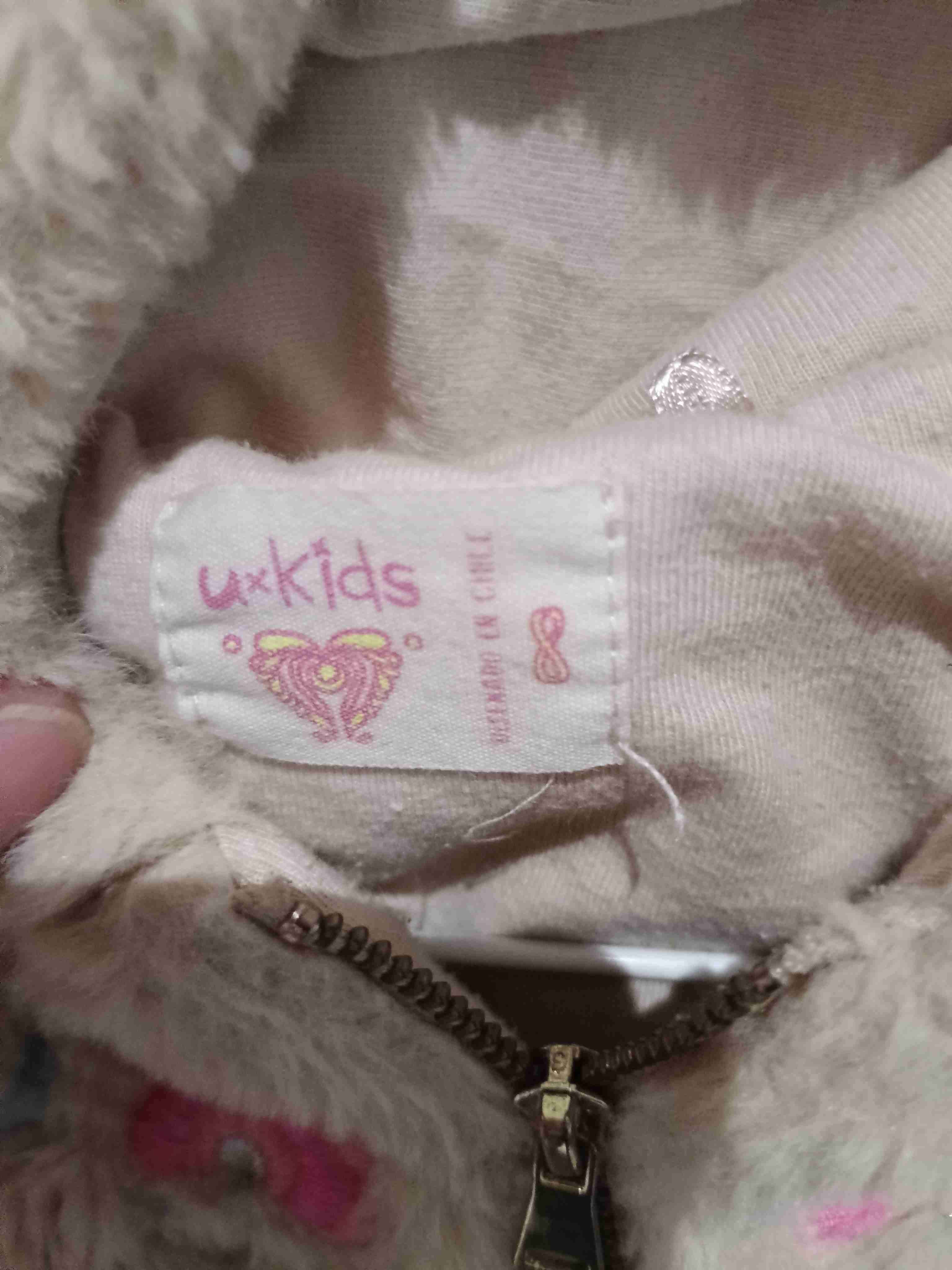 Chaqueta de peluche infantil beige - miniatura 3