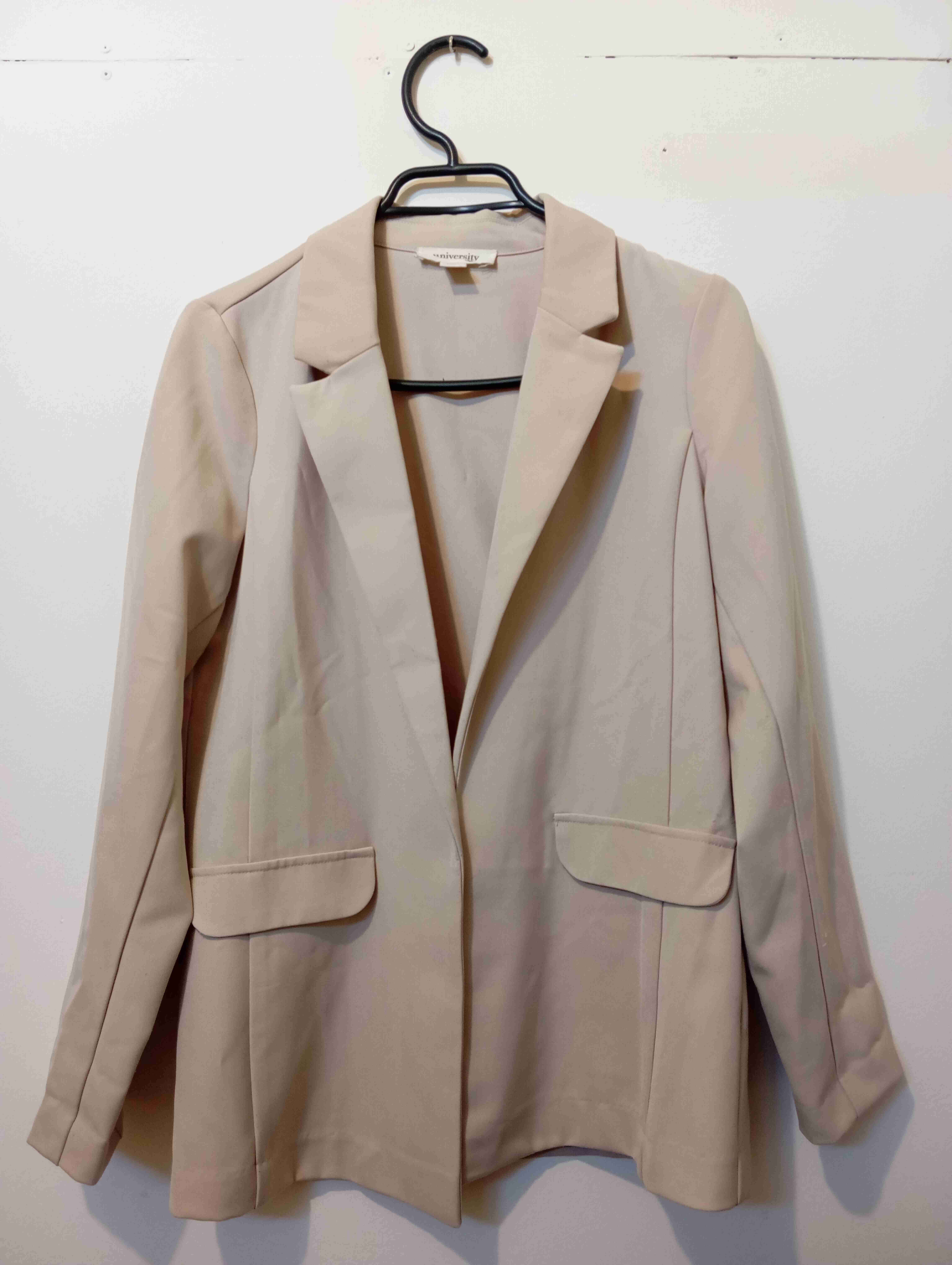 Blazer beige de mujer - miniatura 2