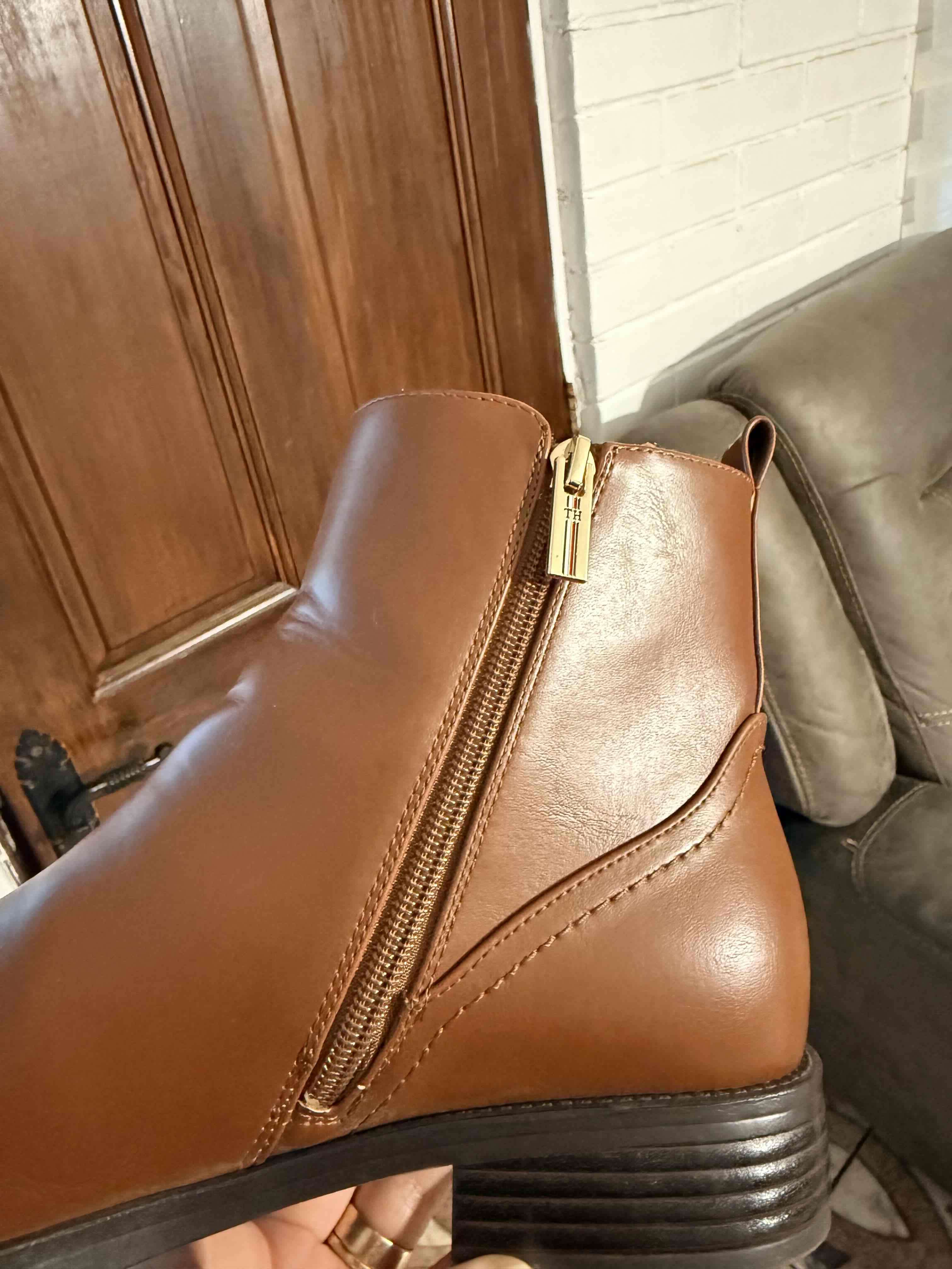 Botines cuero café Tommy Hilfiger 39 - miniatura 5