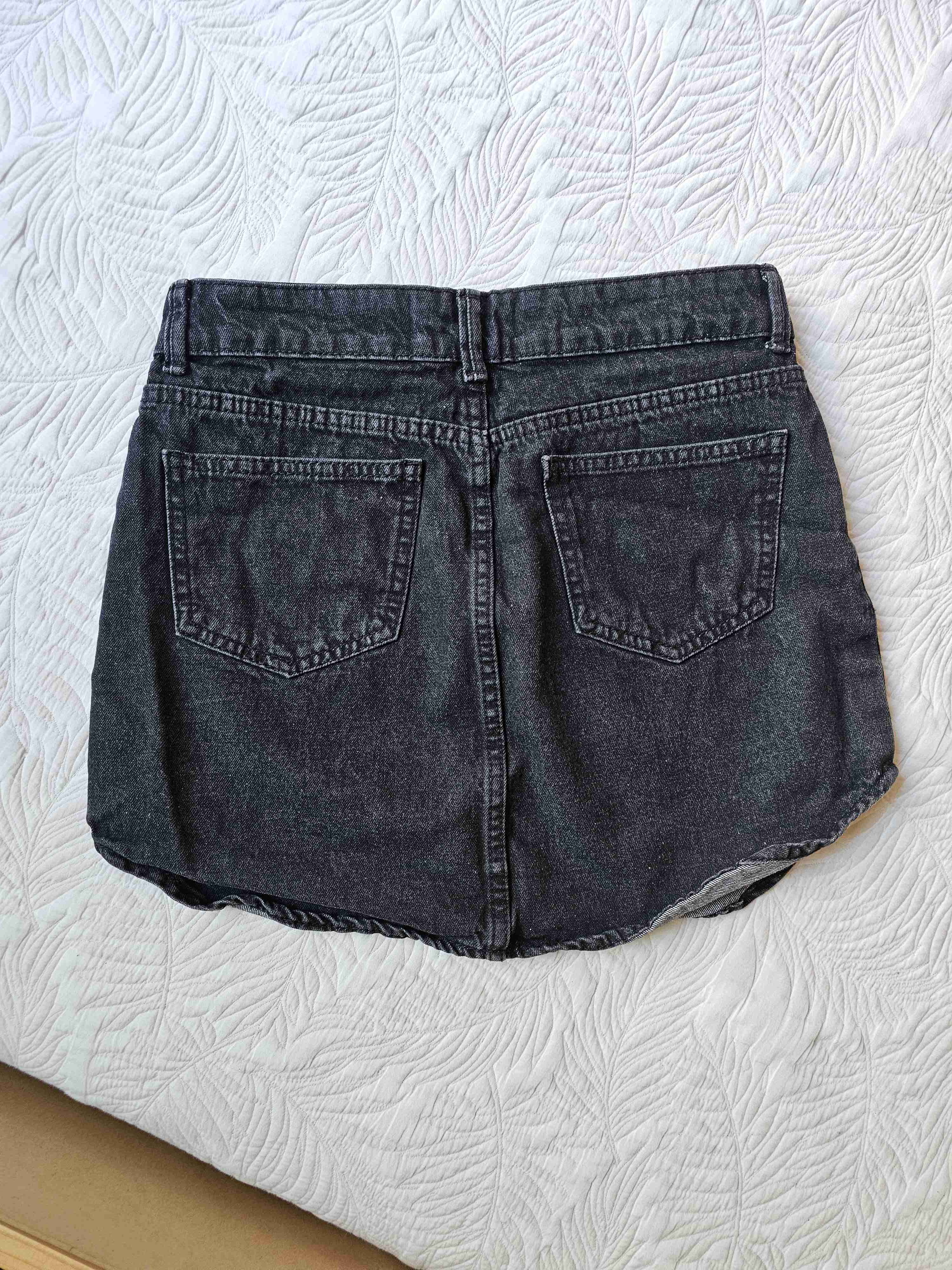 Falda Saint Male de mezclilla negra - miniatura 2