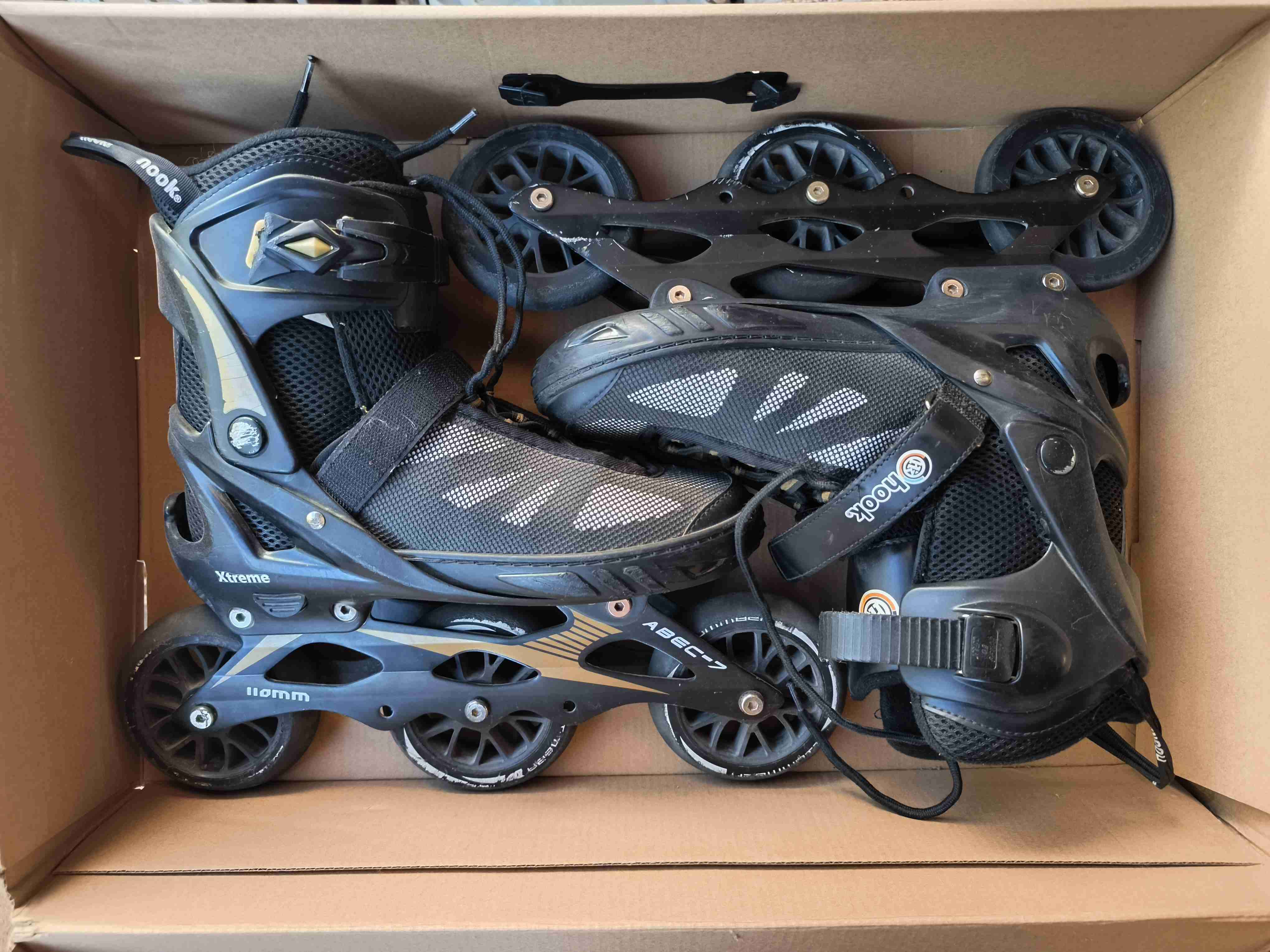 Patines en línea negros de 3 ruedas - miniatura 2