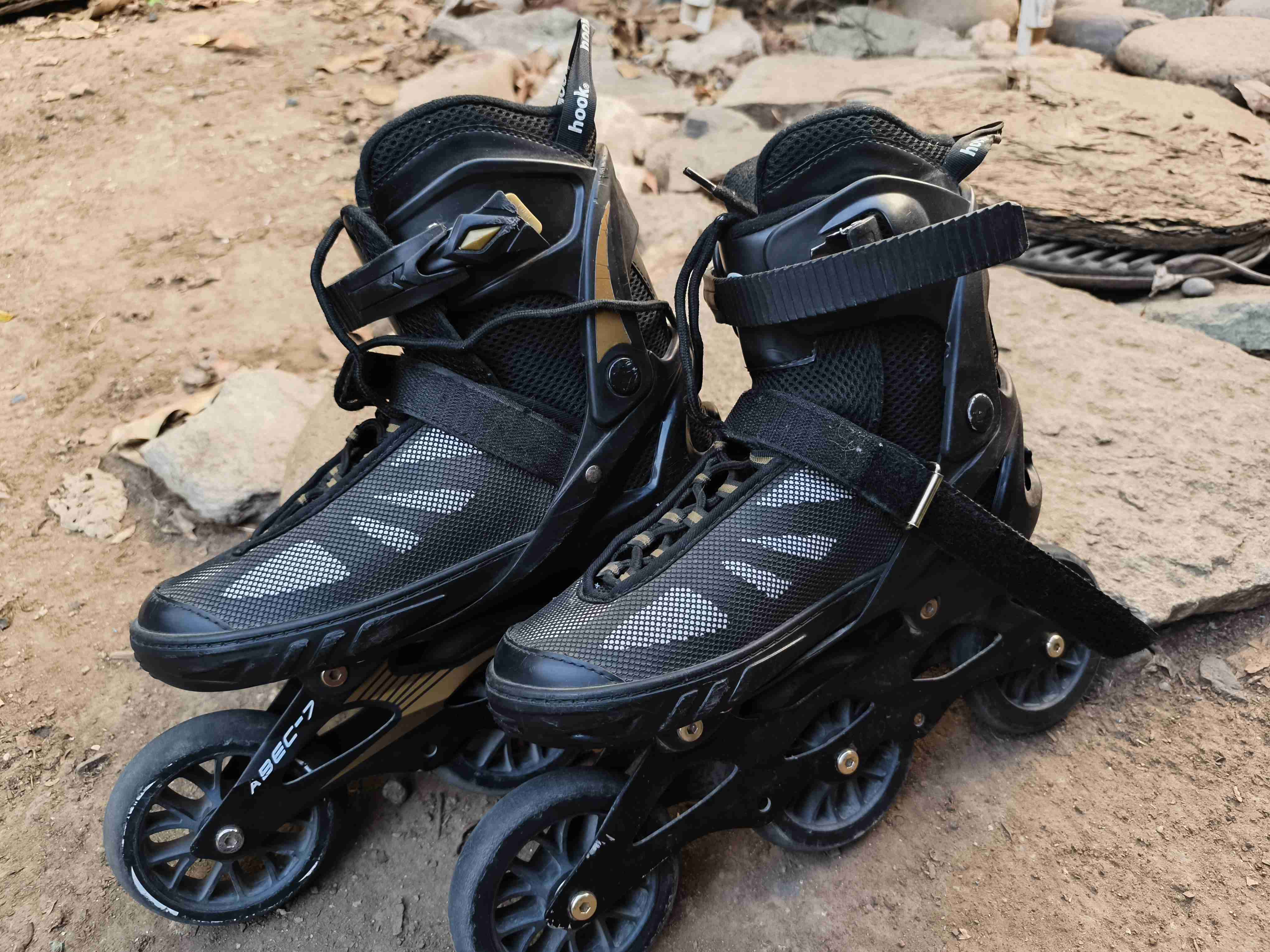 Patines en línea negros de 3 ruedas - miniatura 4