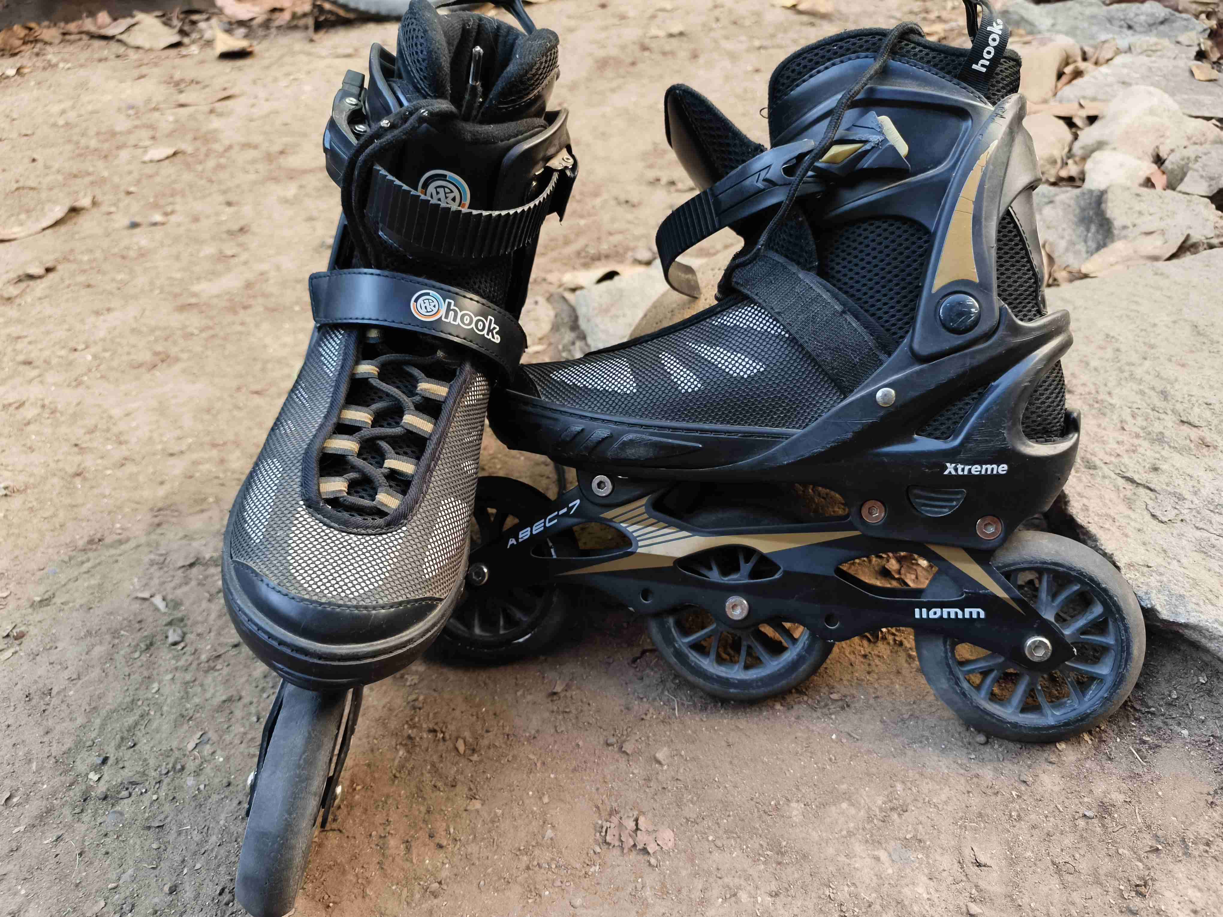 Patines en línea negros de 3 ruedas - miniatura 6