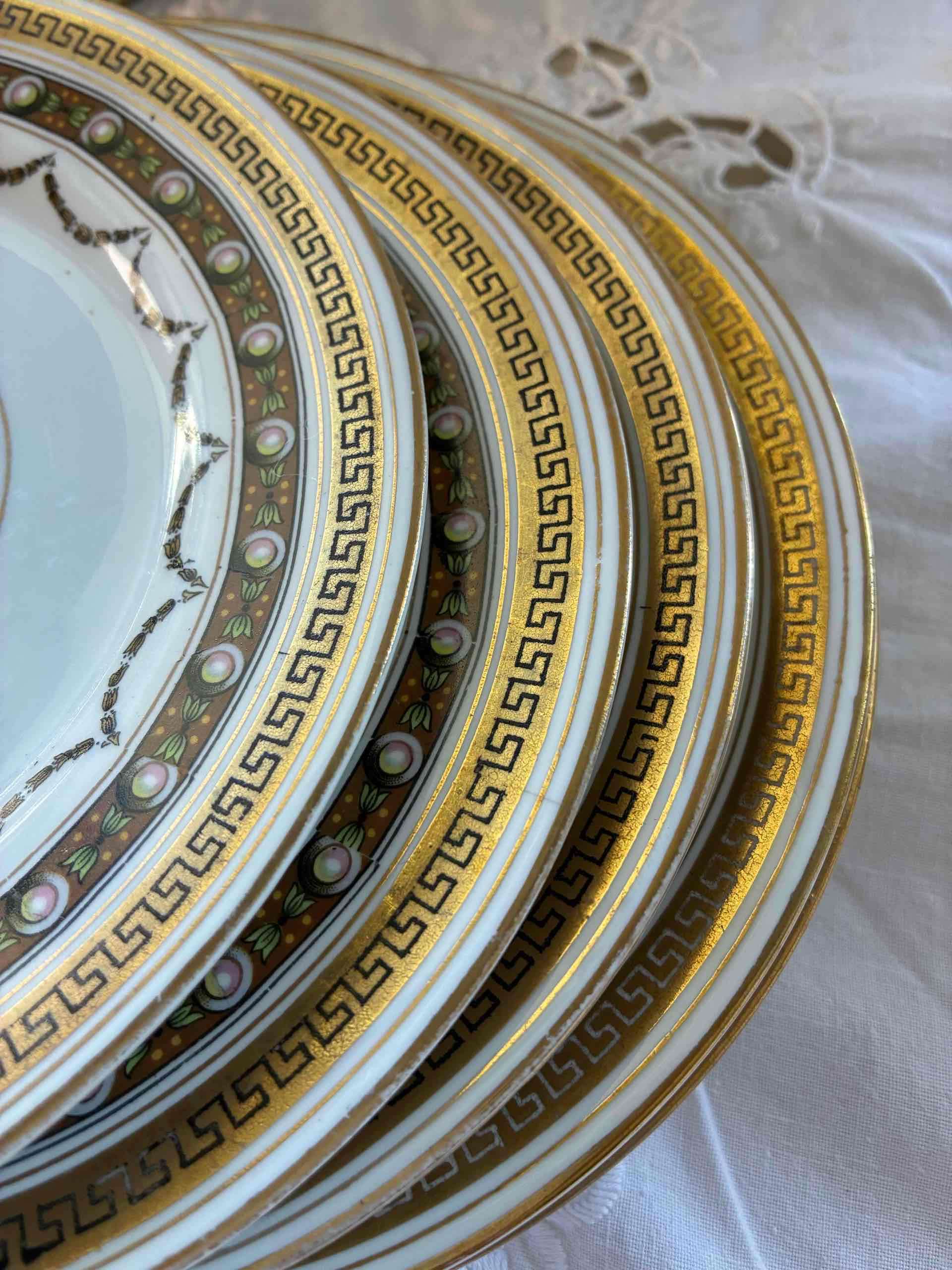 4 platos ingleses de porcelana - miniatura 3