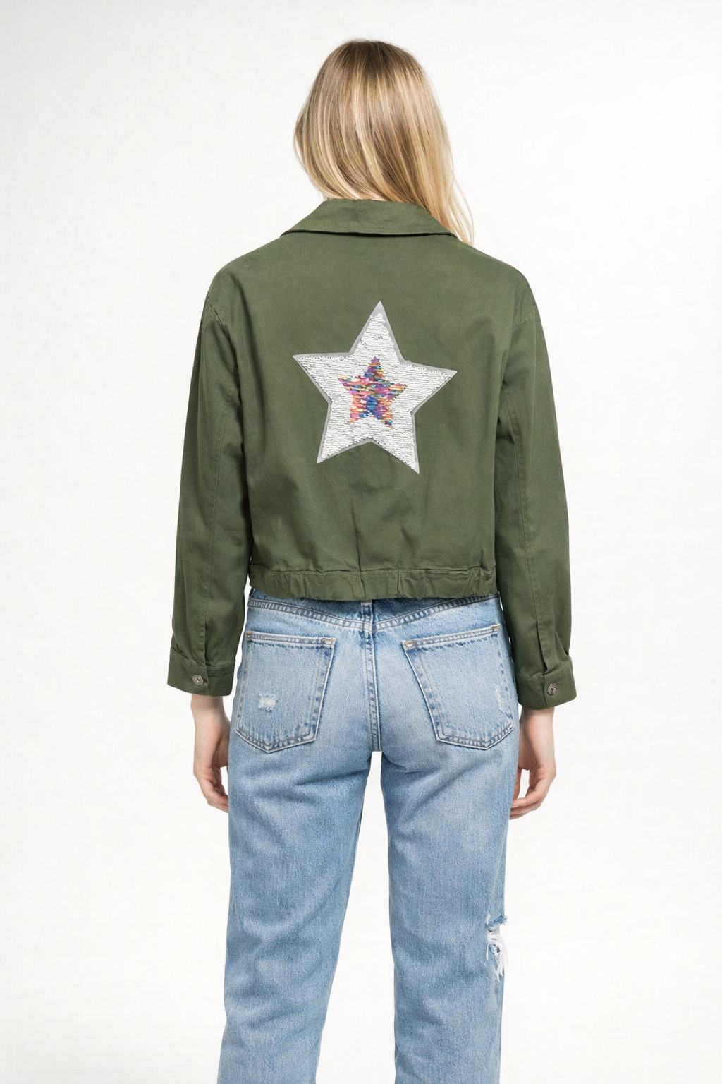 Chaqueta verde con estrella - miniatura 1
