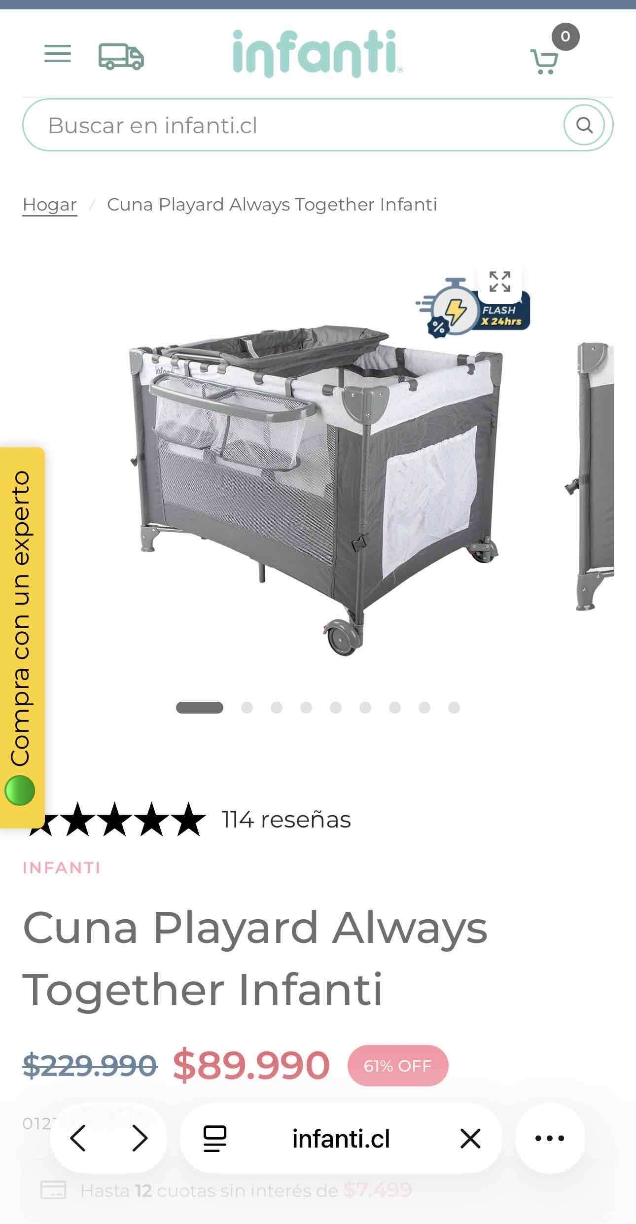 Cuna- colecho con colchón.  Always together - miniatura 6