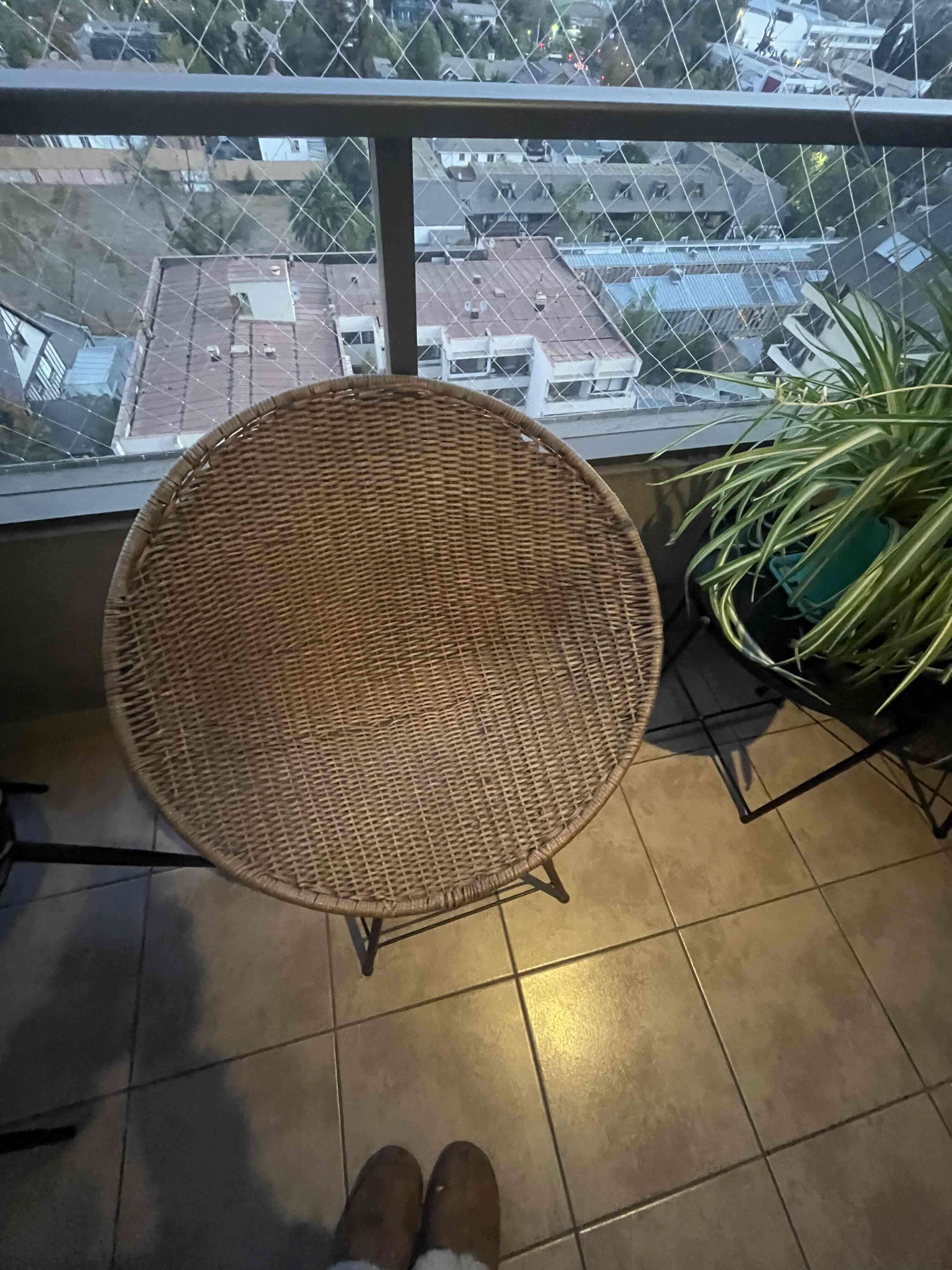 Juego de sillas de mimbre para balcón - miniatura 2