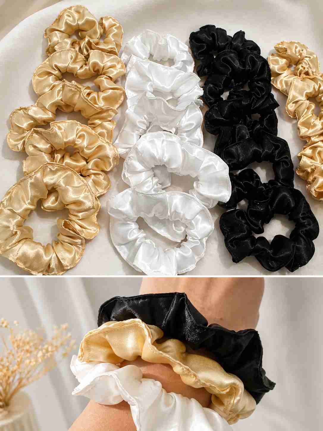 Set de scrunchies de satin