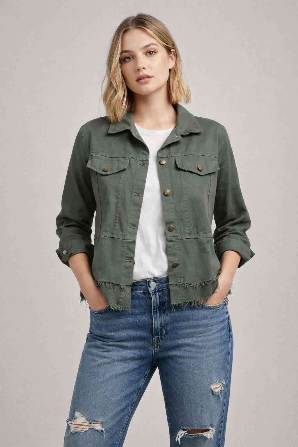 Chaqueta verde militar mujer - miniatura 1