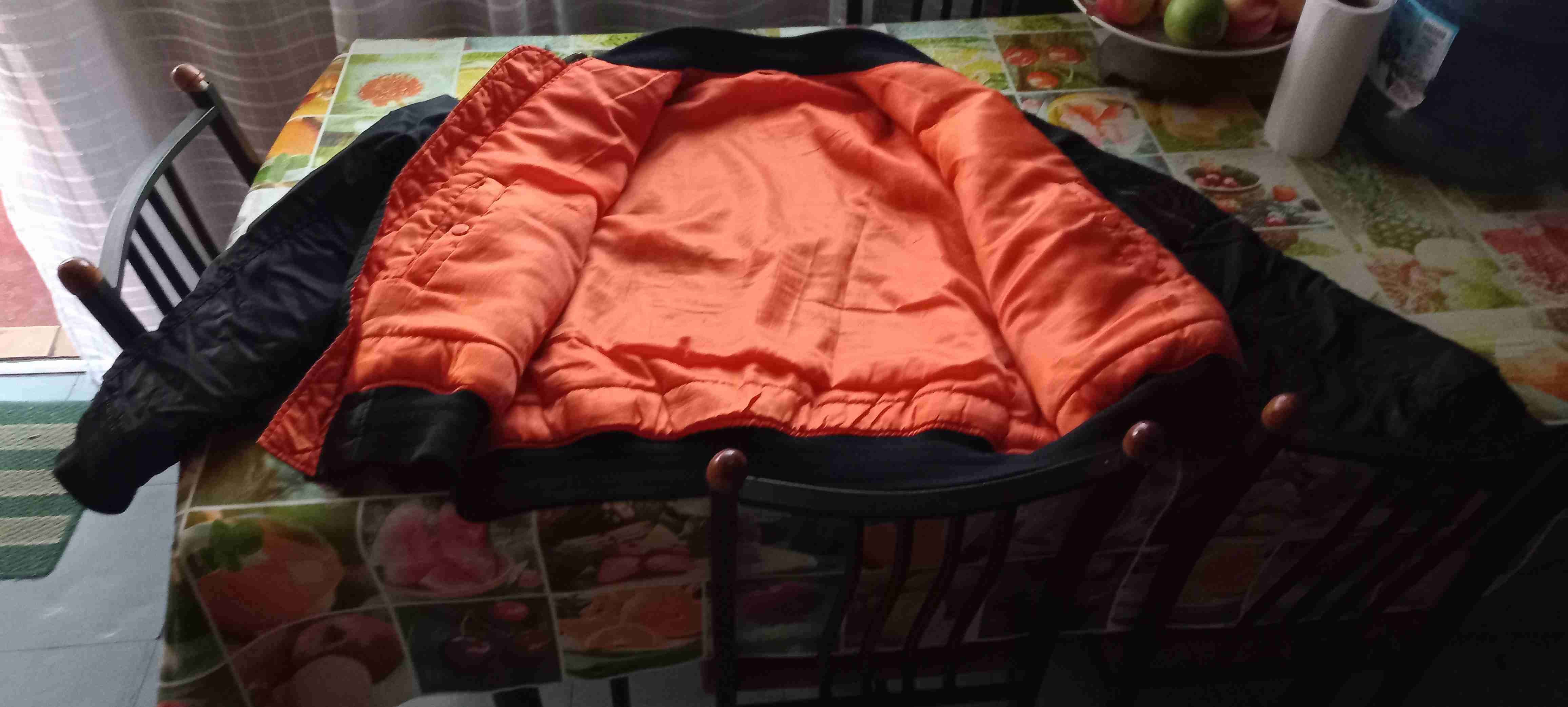 Chaqueta bomber negra aviador - miniatura 3