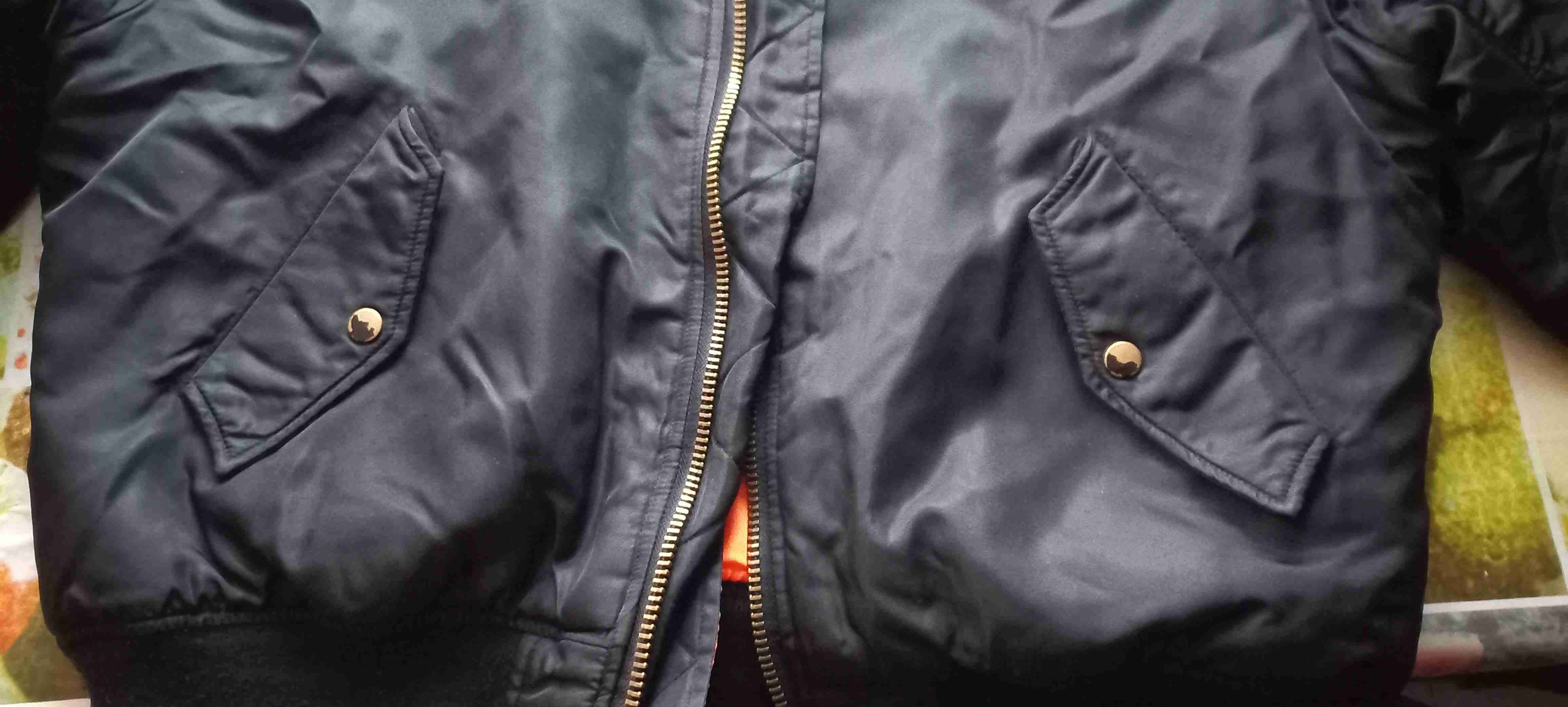 Chaqueta bomber negra aviador - miniatura 4