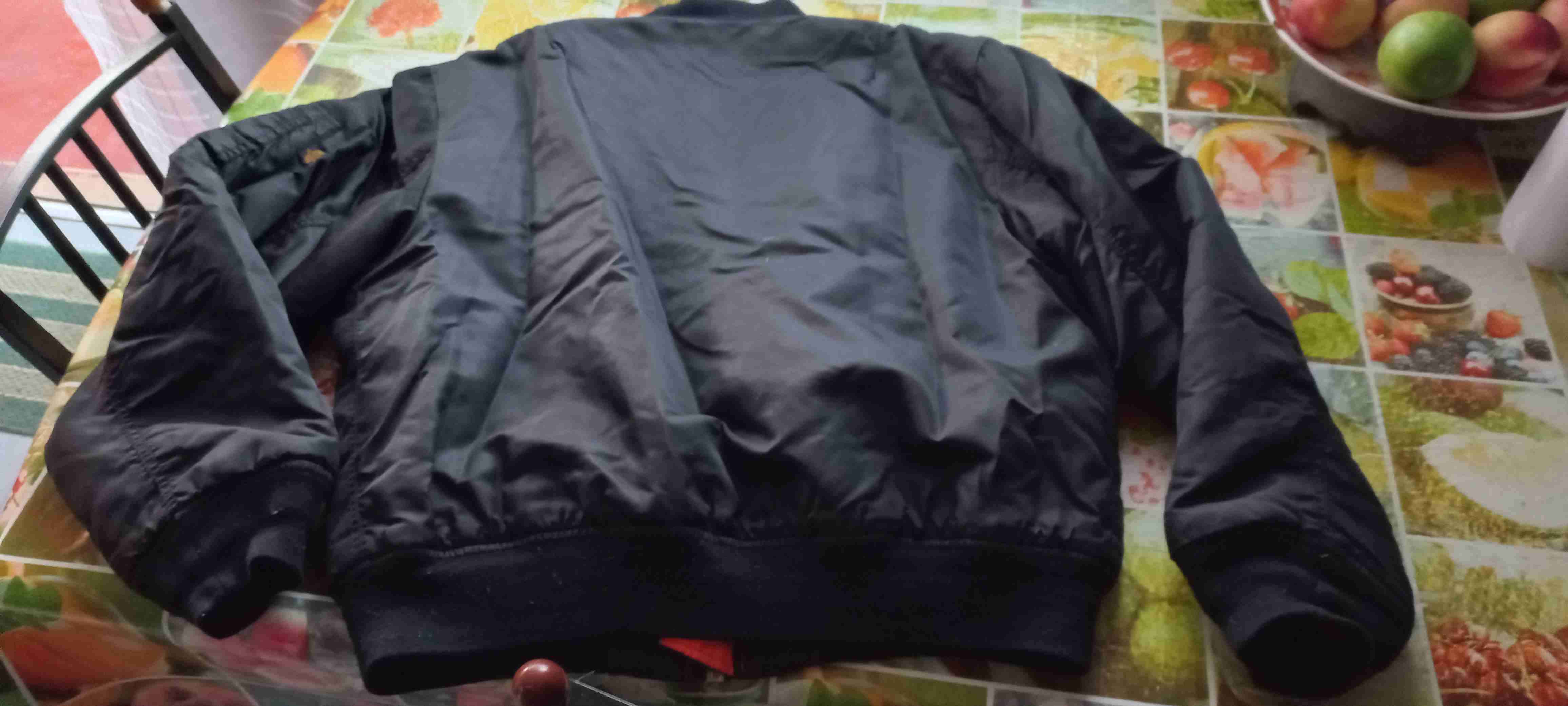 Chaqueta bomber negra aviador - miniatura 5