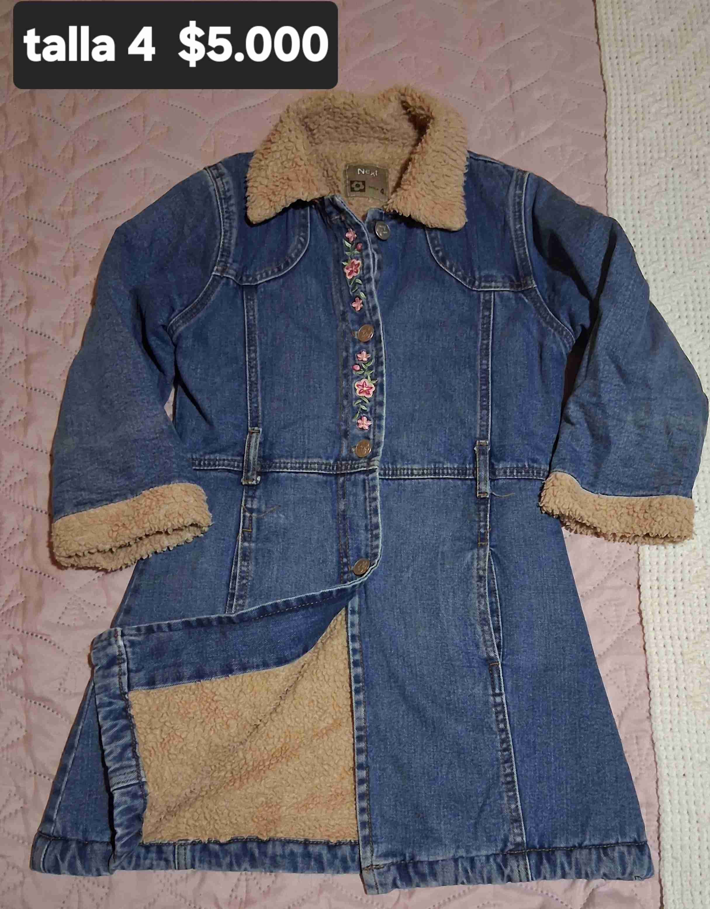 Abrigo de mezclilla con forro de lana