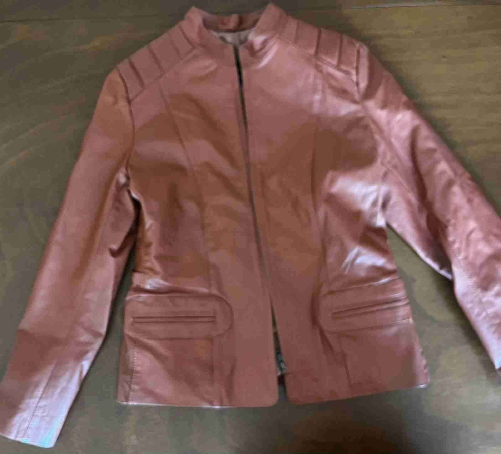 Chaqueta de cuero café - miniatura 3