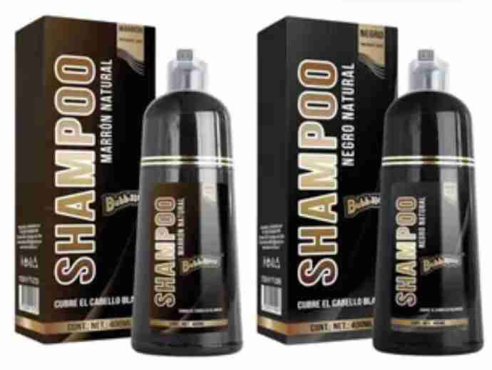 Shampoo tintura color marrón y negro