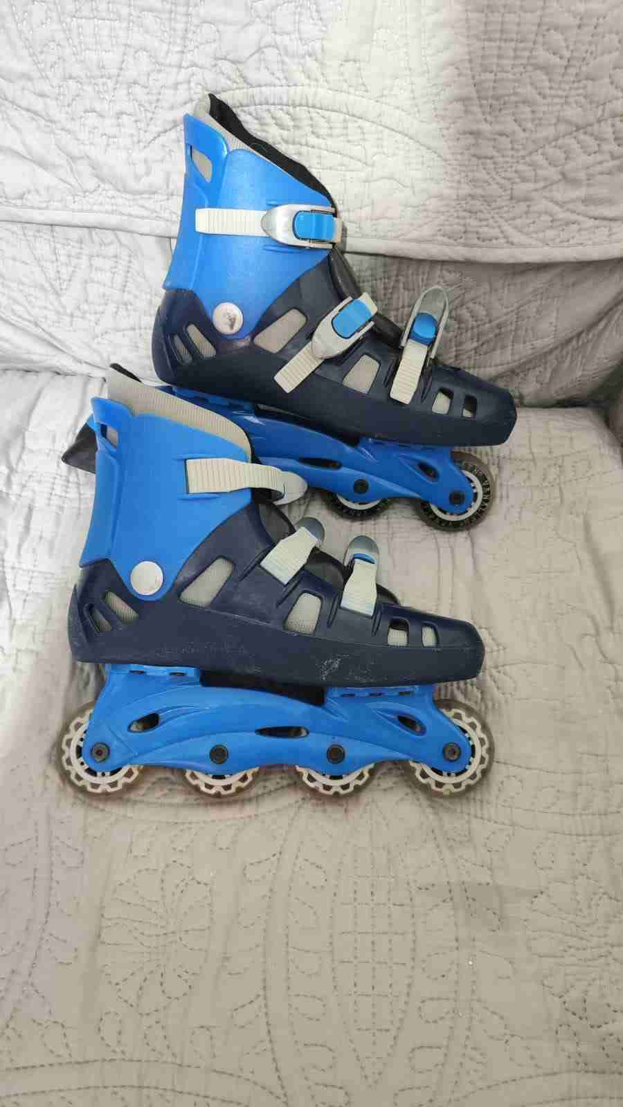 Patines de línea azules ajustables - miniatura 1