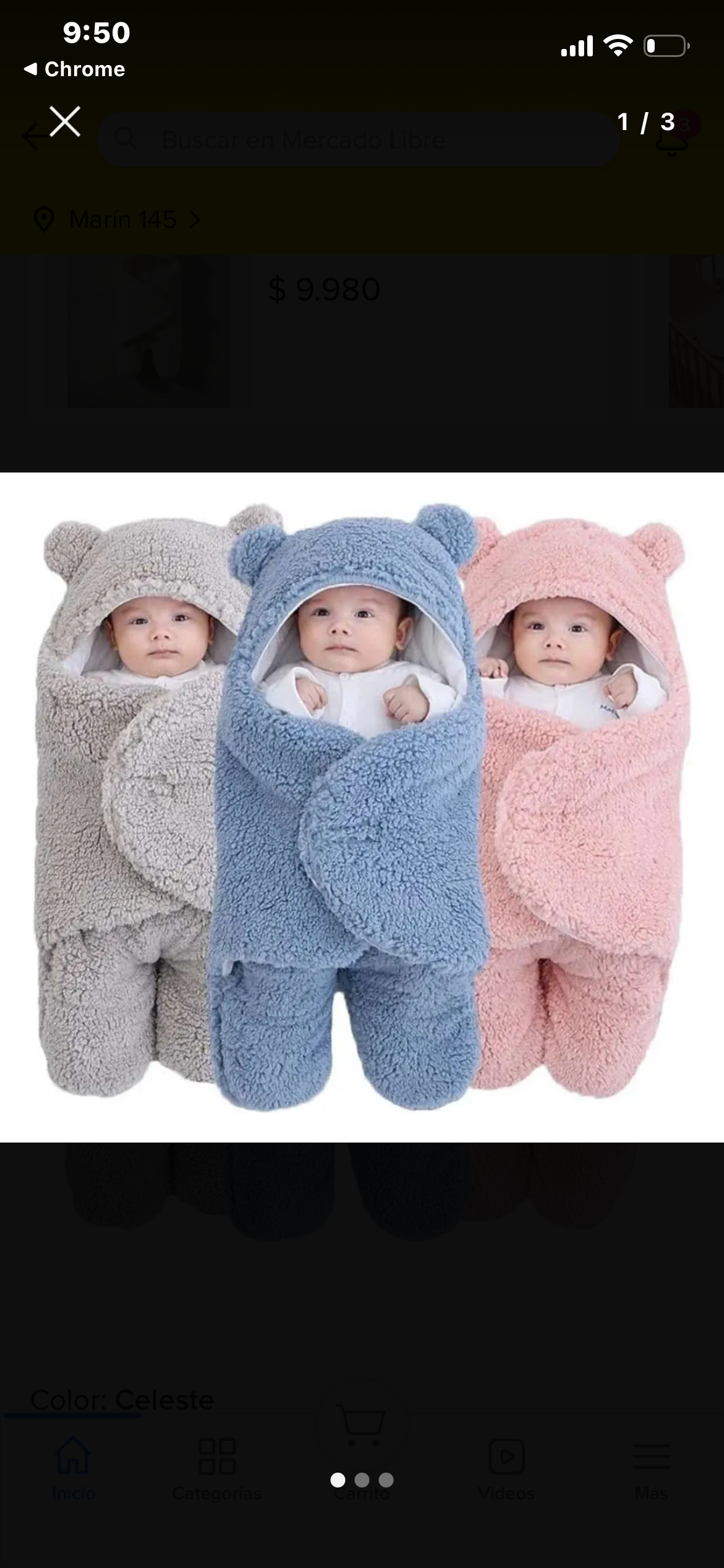 Saco de dormir para bebé con orejas - miniatura 1