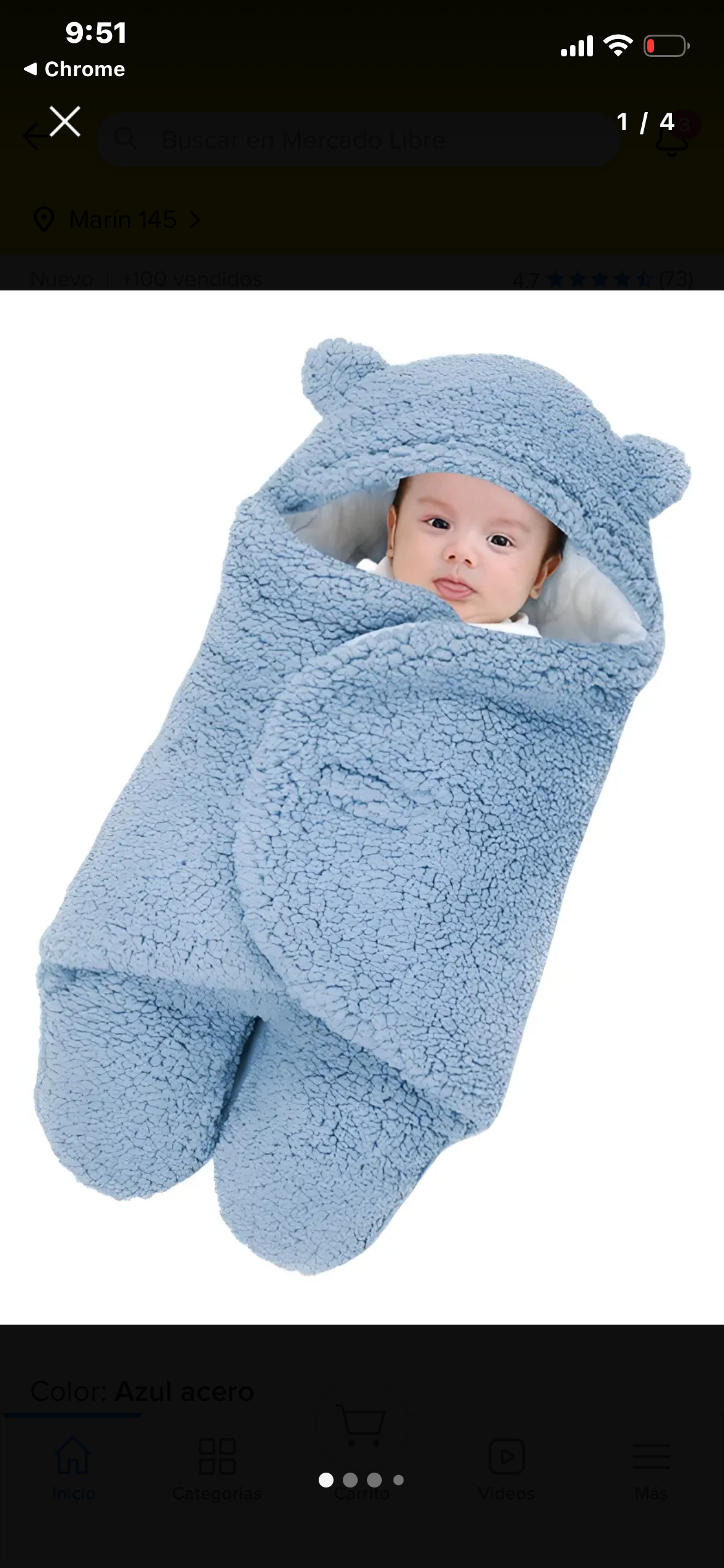 Saco de dormir para bebé con orejas - miniatura 3