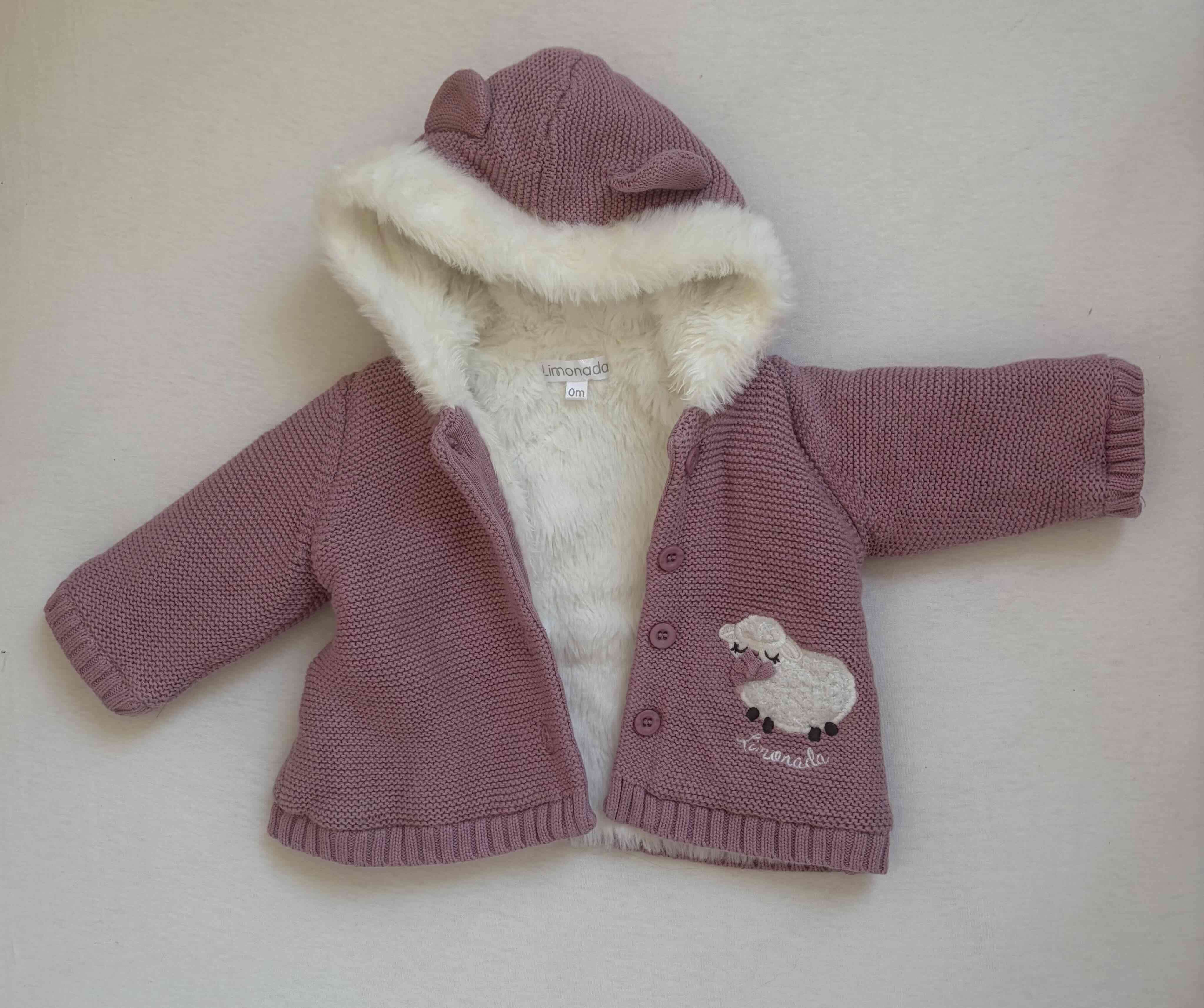 Chaqueta de bebé con capucha y polar