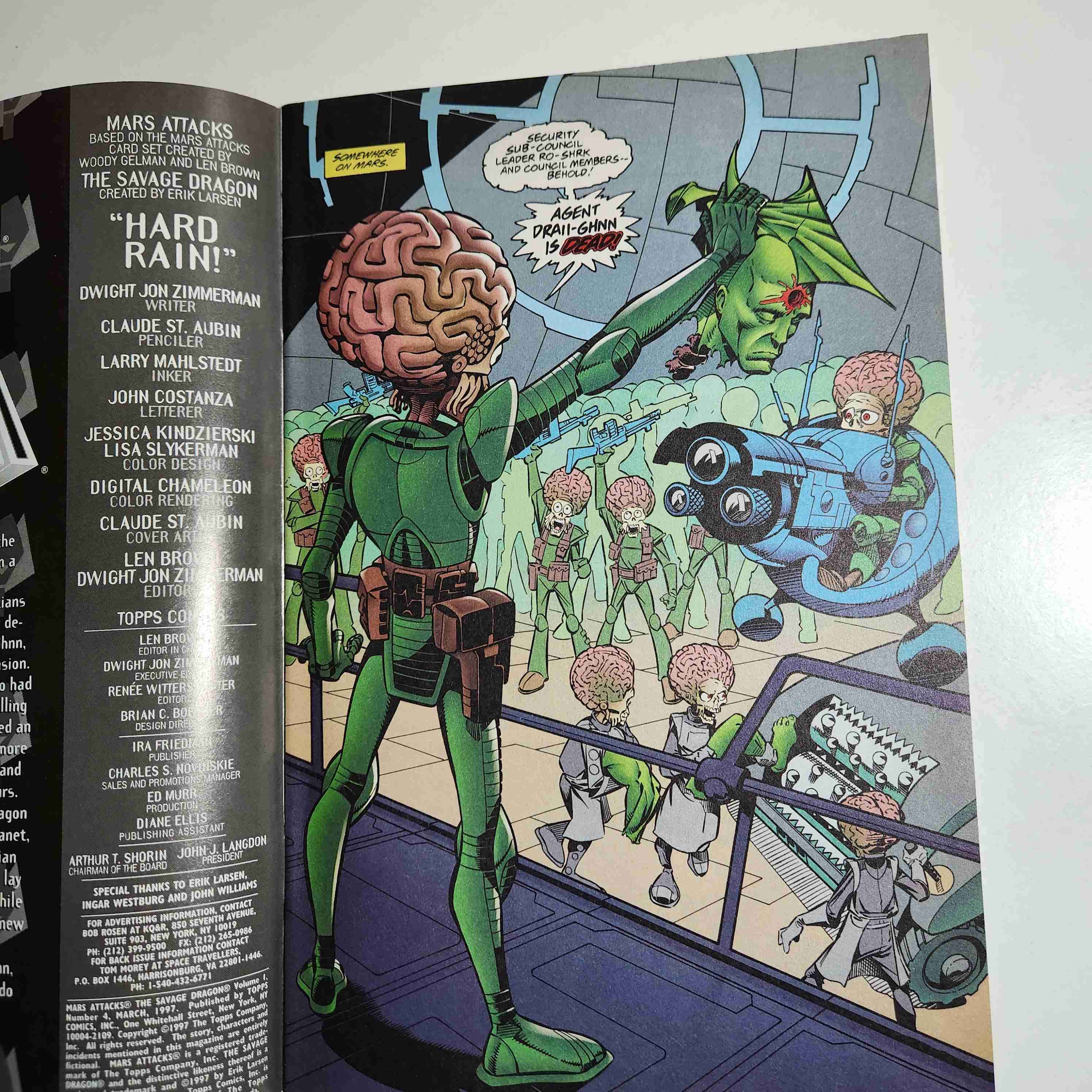 comic MARS ATTACKS the savage dragón 4 1997 🔫👽 - miniatura 3