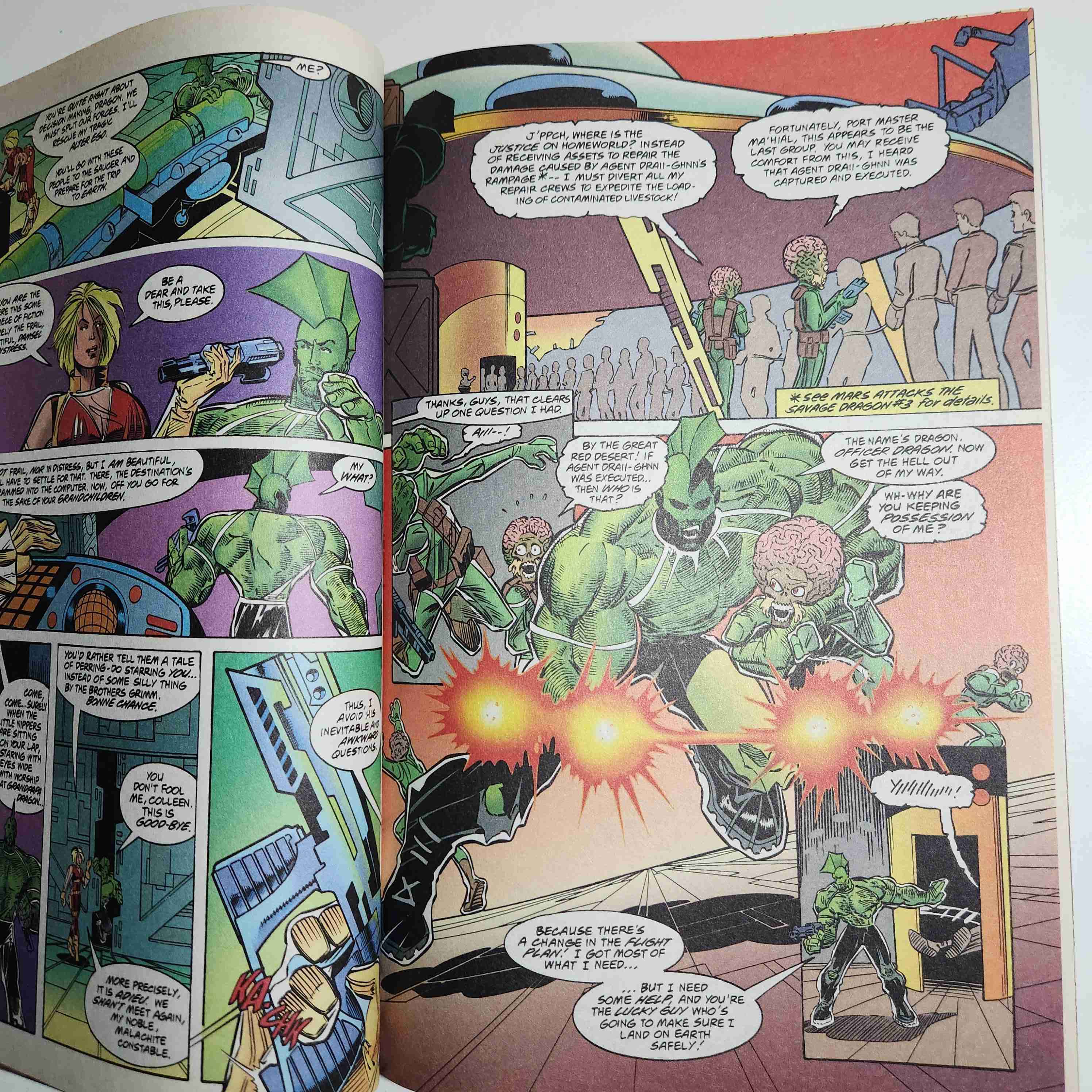 comic MARS ATTACKS the savage dragón 4 1997 🔫👽 - miniatura 4