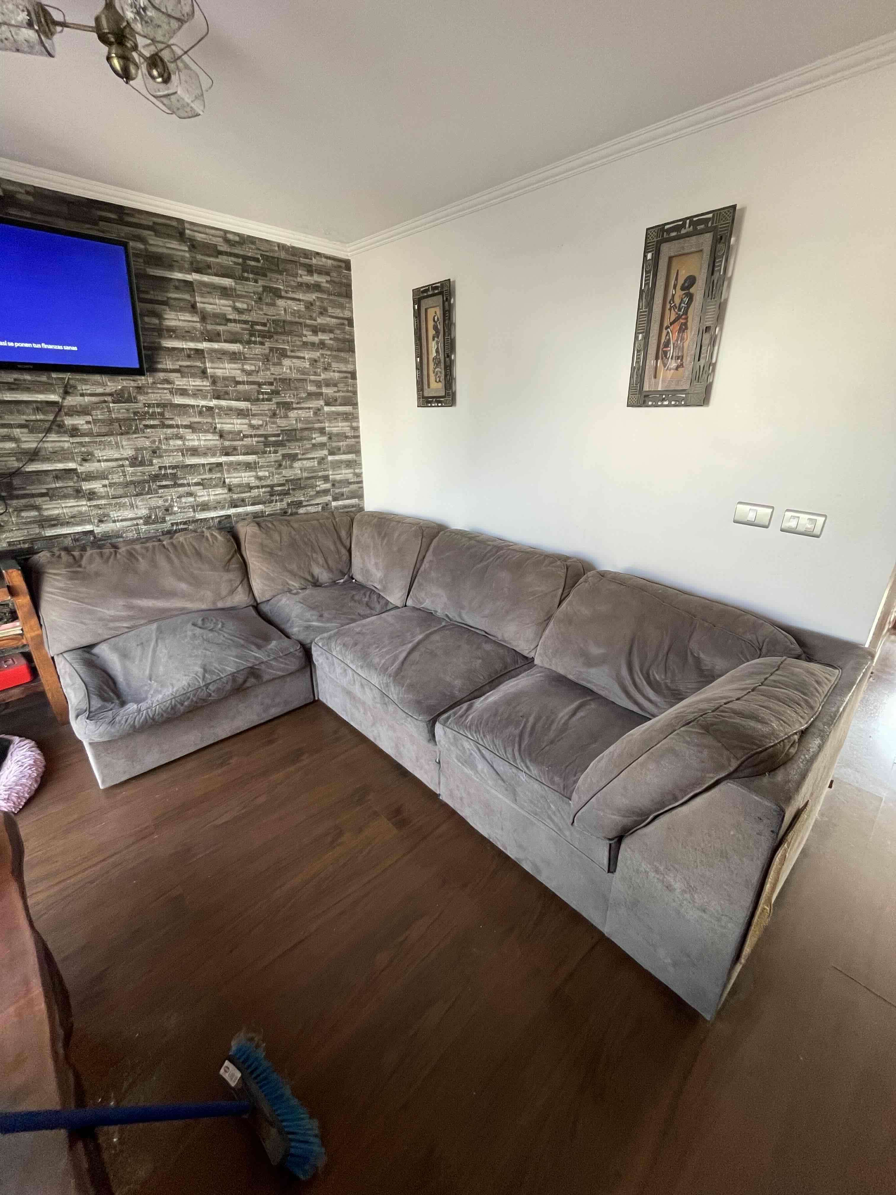 Sofá modular gris para restauración - miniatura 1