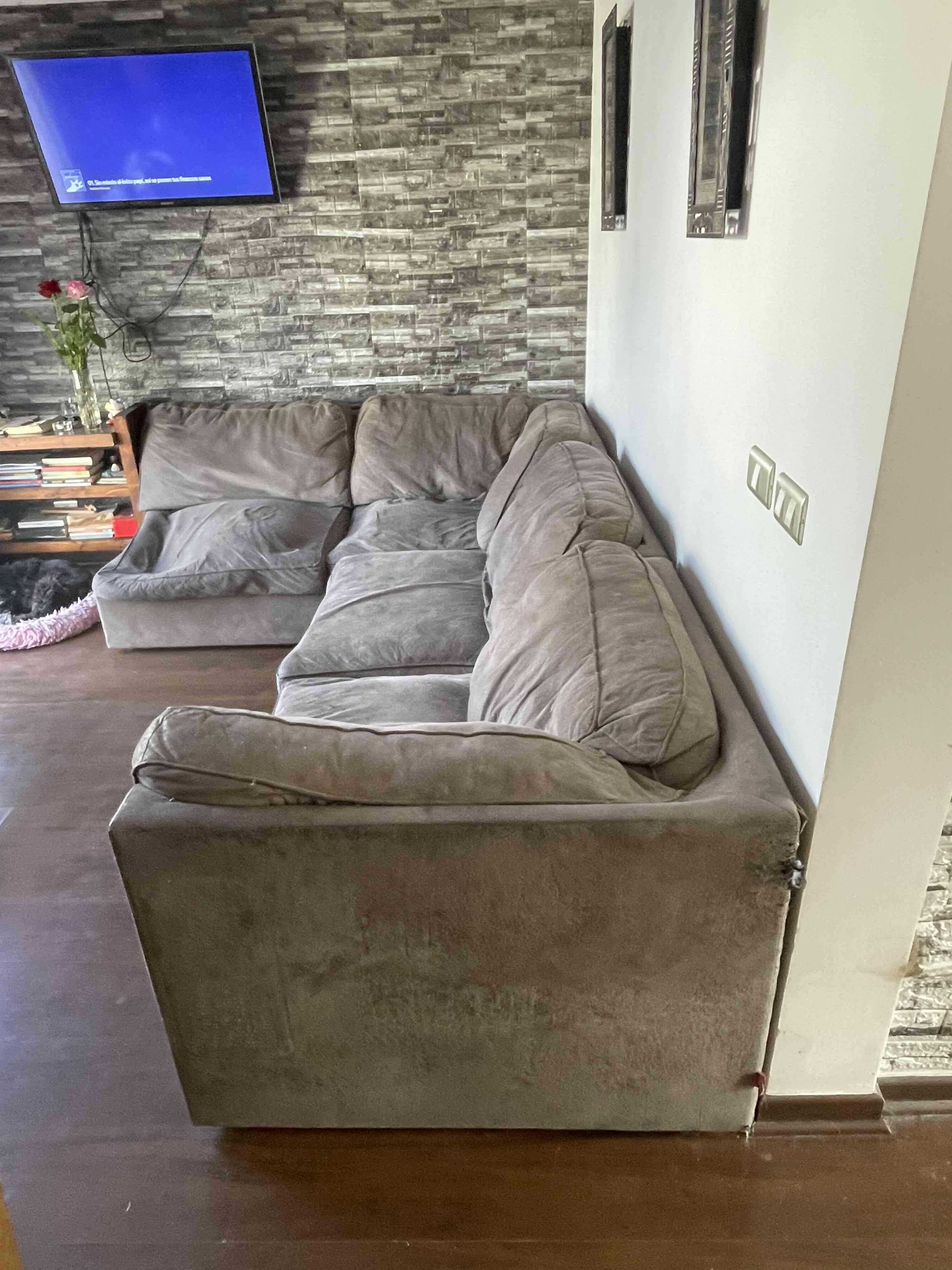 Sofá modular gris para restauración - miniatura 2