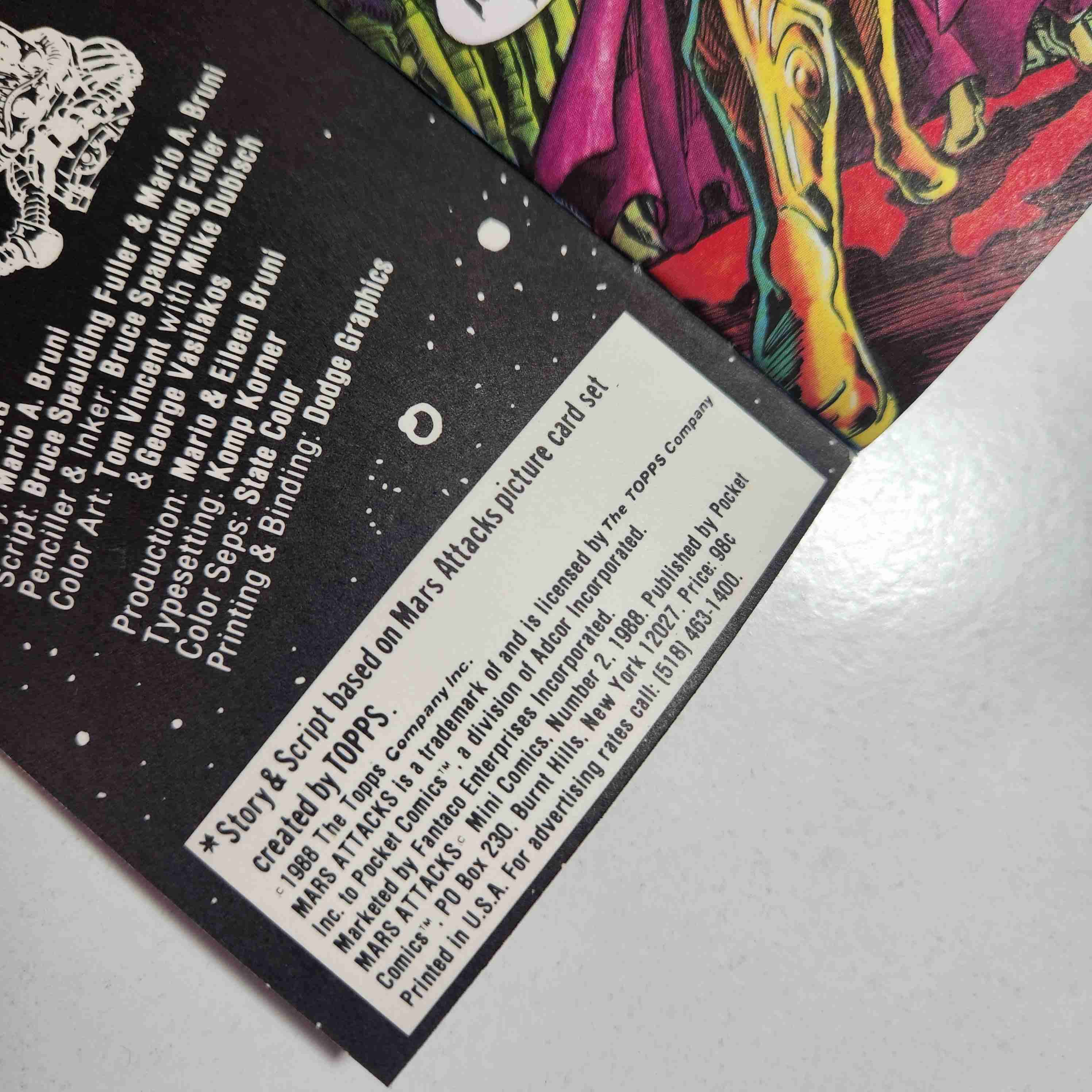 TOPPS, MINI COMIC MARS ATTACKS #2, 1988 🛸🔫🇺🇸 - miniatura 6