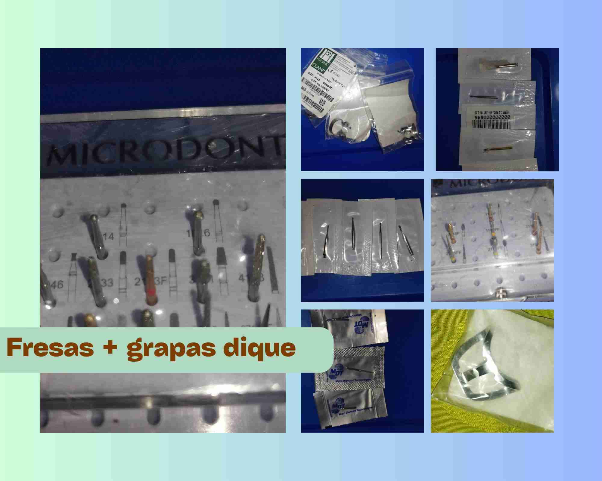 Fresas y grapas dentales