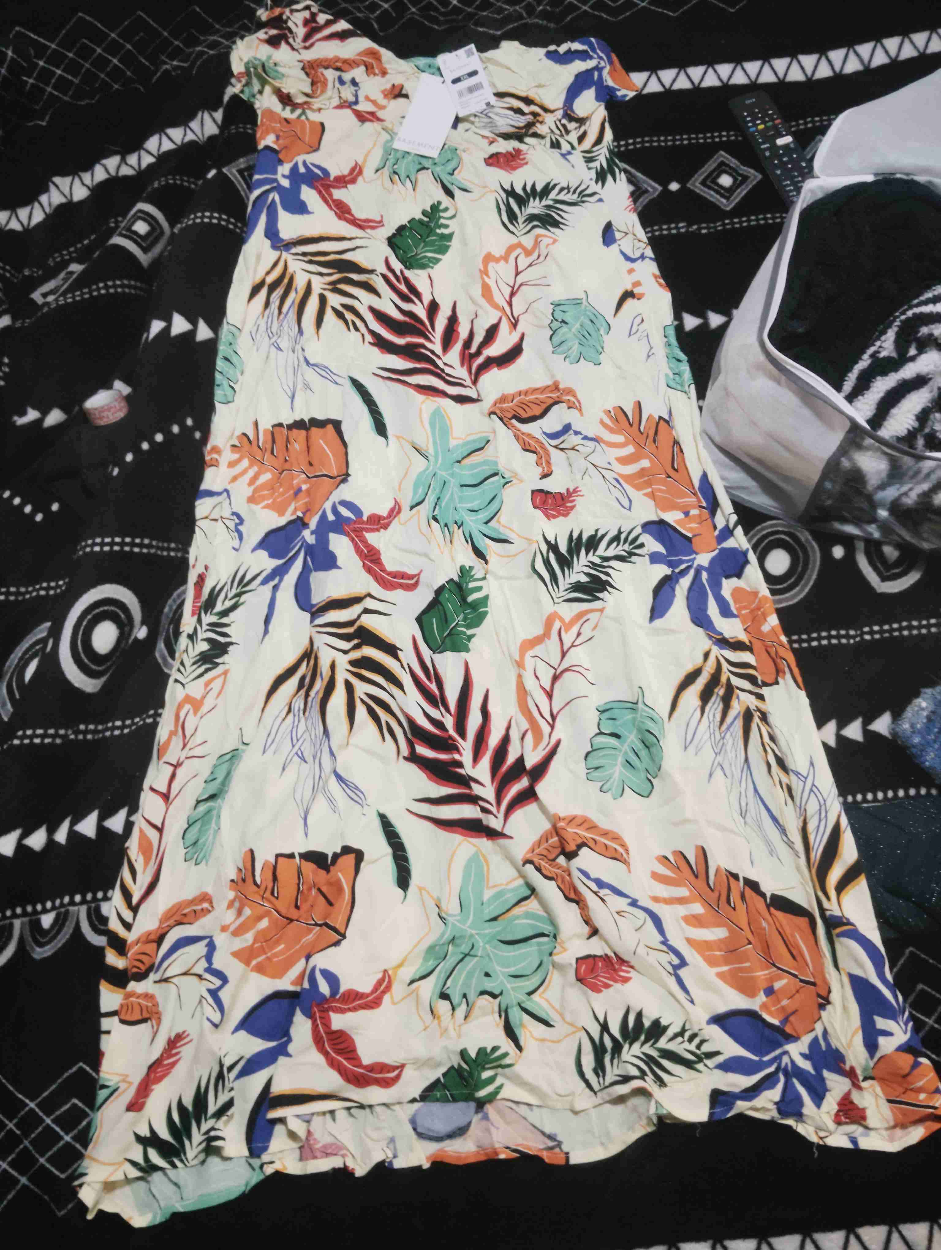 Vestido estampado tropical - miniatura 1