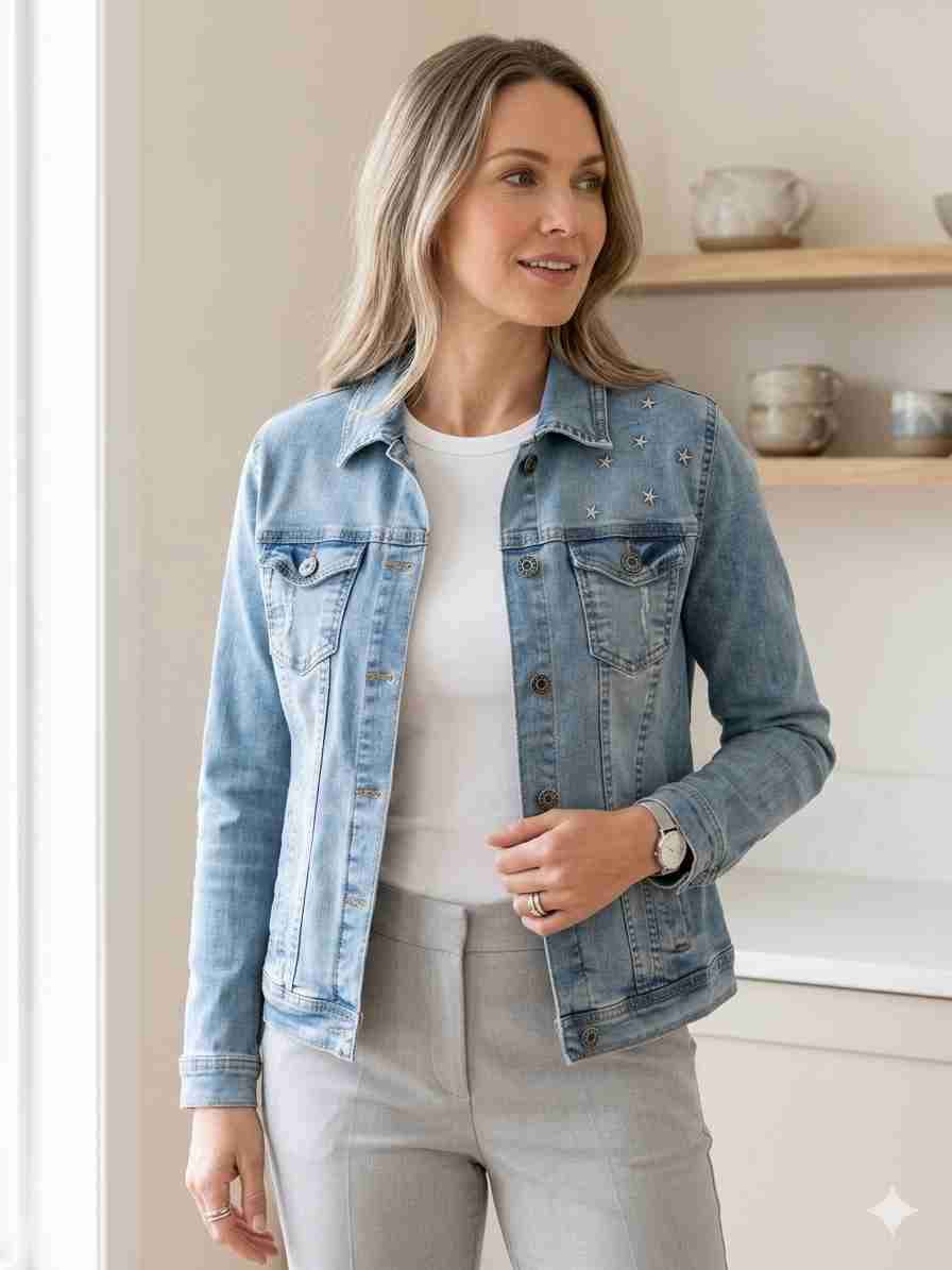 Chaqueta de mezclilla con estrellas - miniatura 3