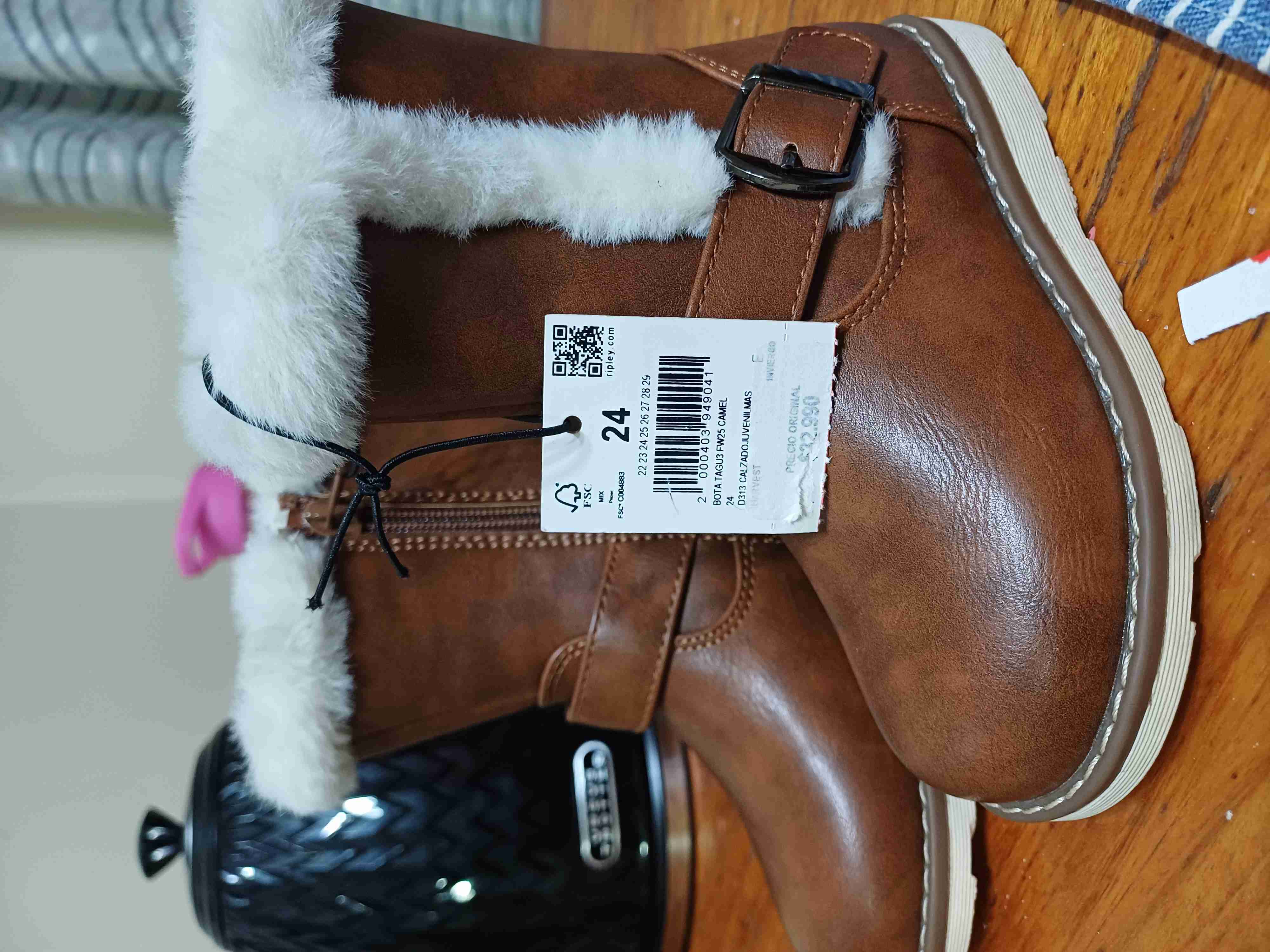 Botas camel niña con forro - miniatura 1