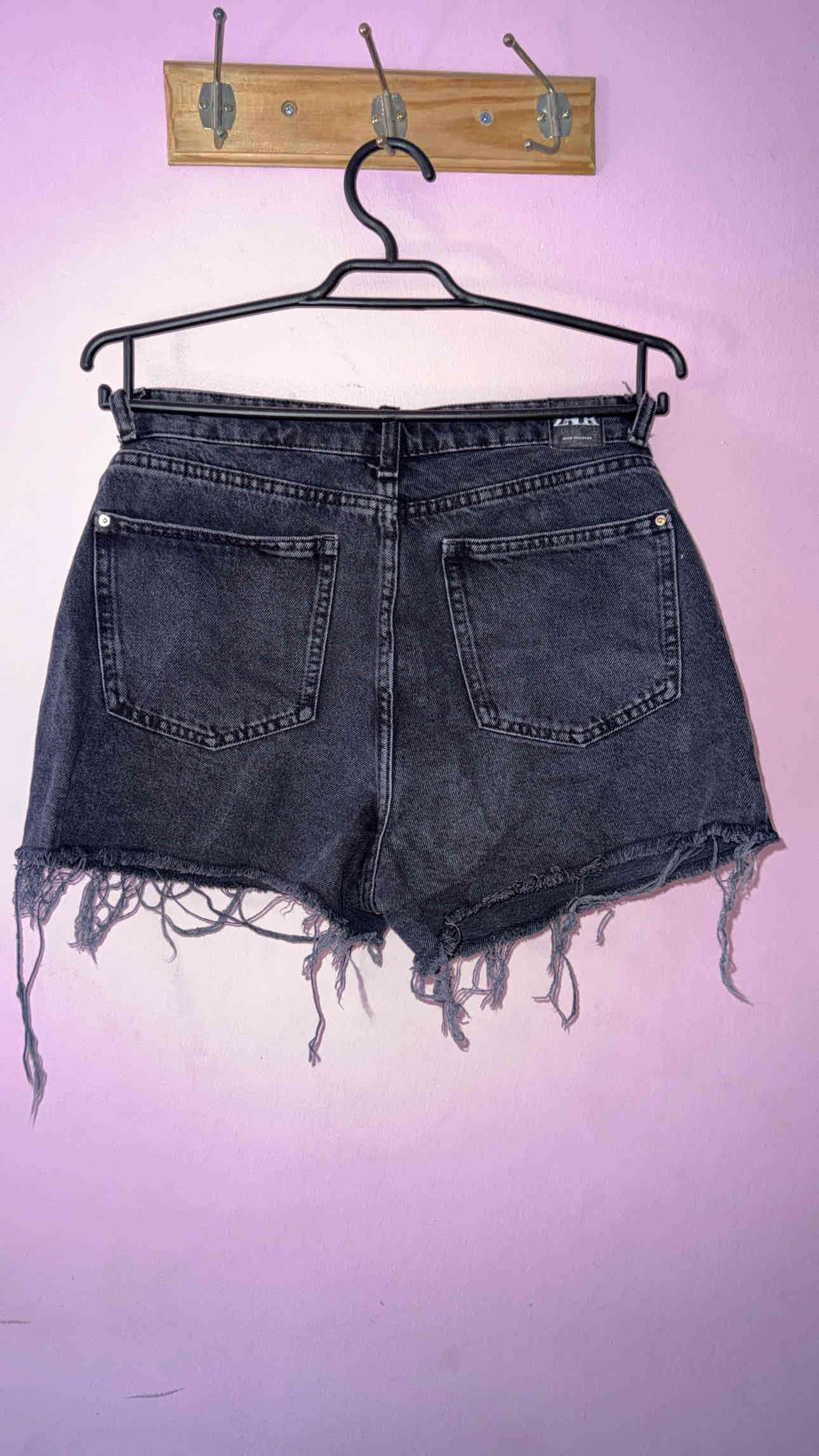 Falda denim negra con flecos - miniatura 2