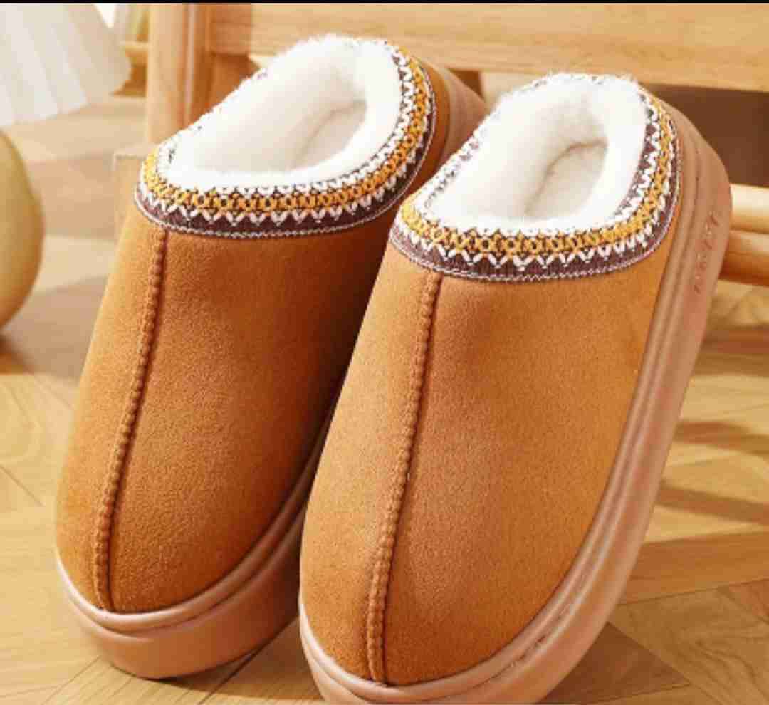 Pantuflas térmicas café claro
