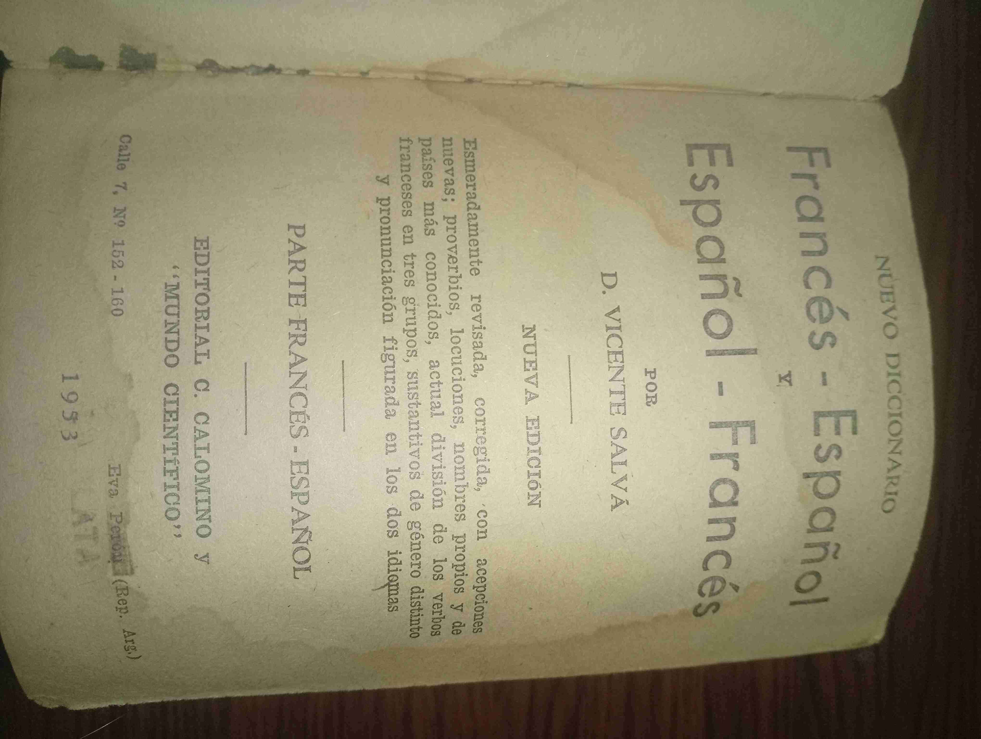 Diccionario Francés-Español 1953