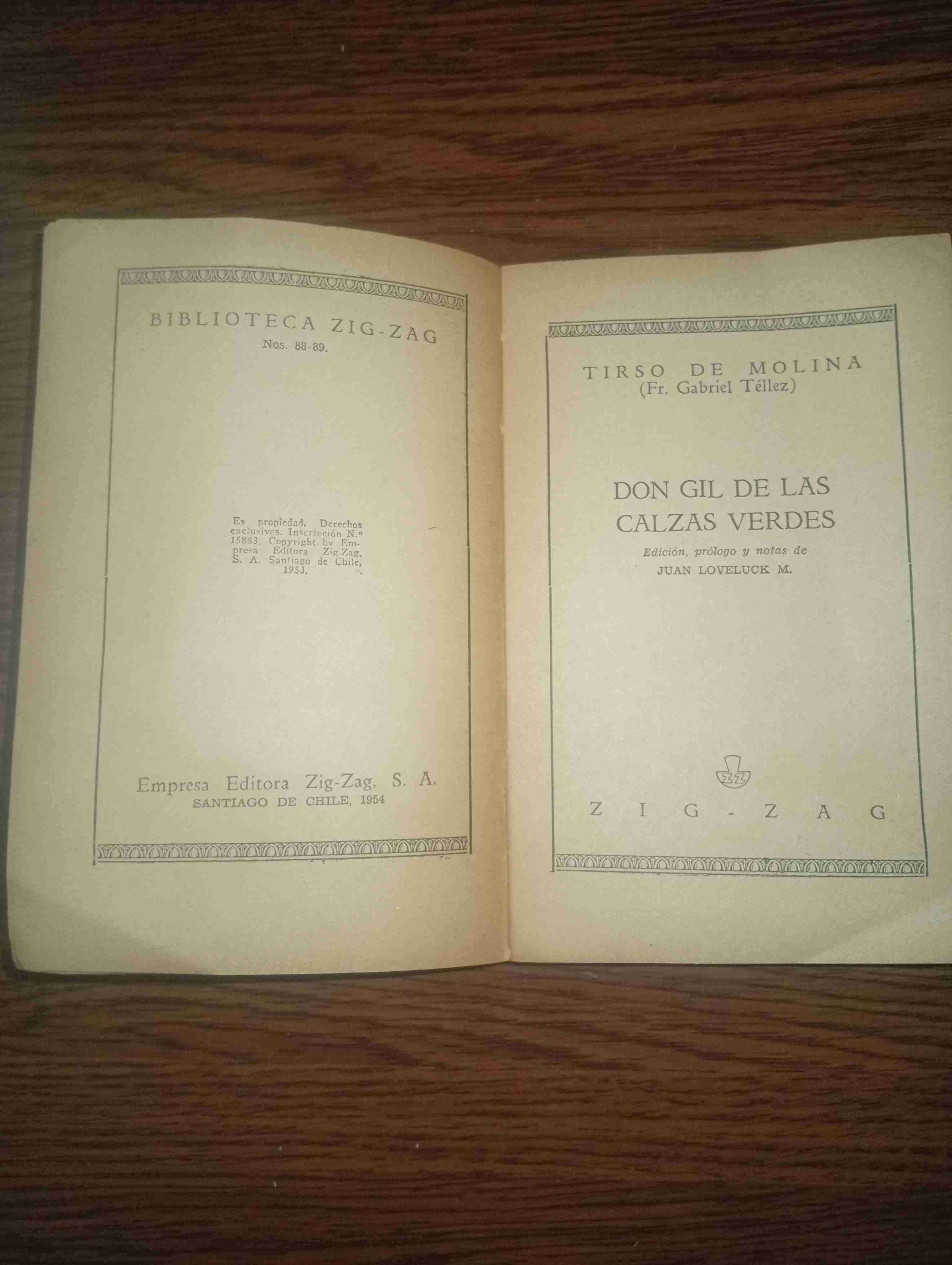 Libro Don Gil de las calzas verdes año 1954 - miniatura 2