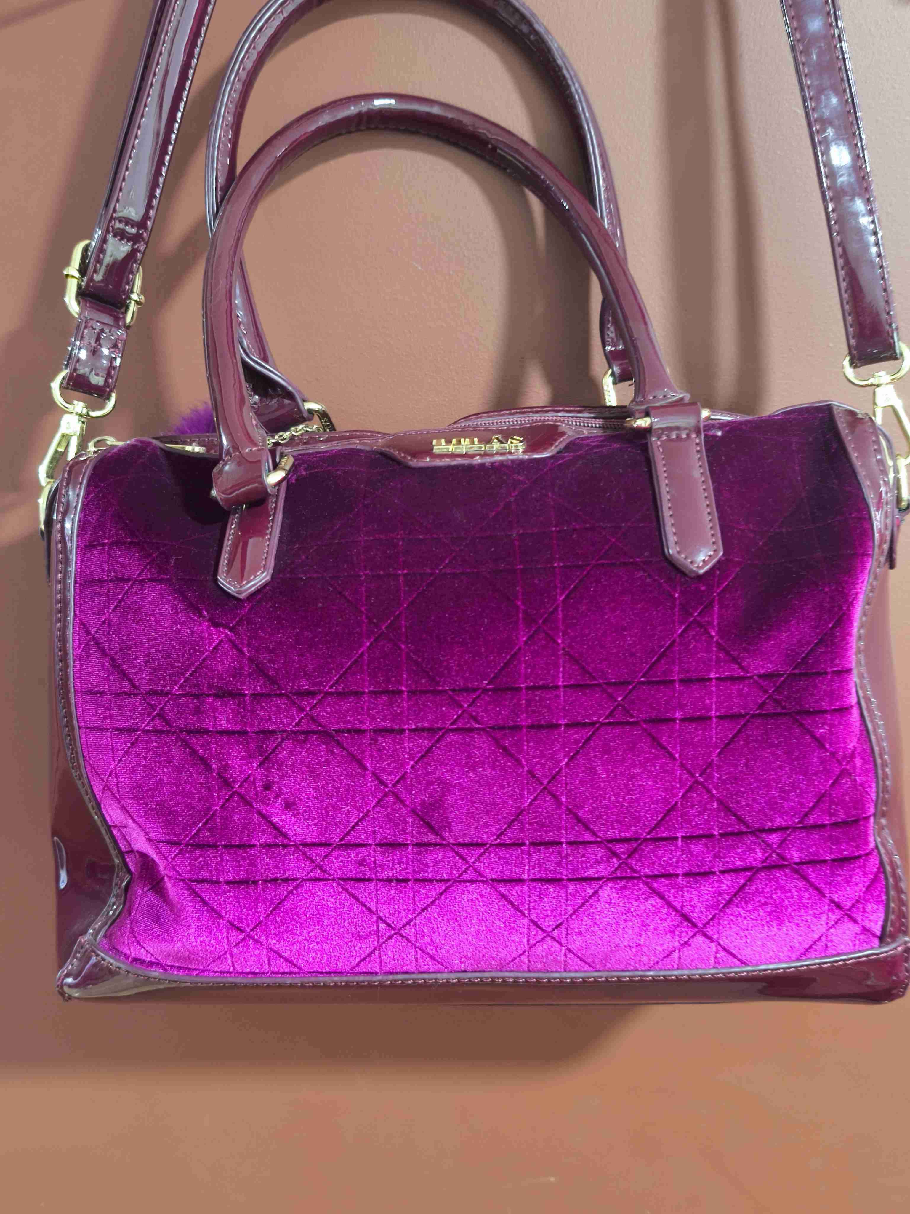 Bolso de terciopelo fucsia - miniatura 1