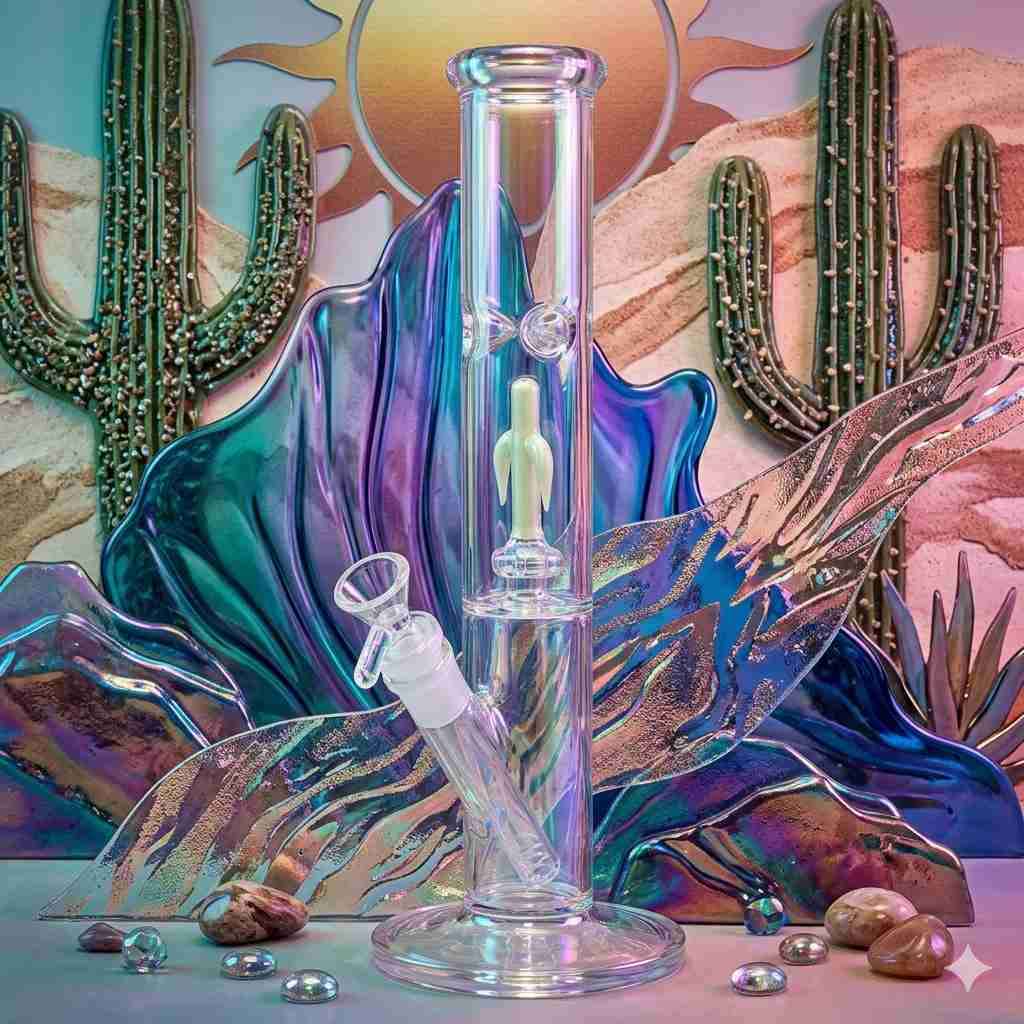 Bong de vidrio iridiscente - miniatura 1