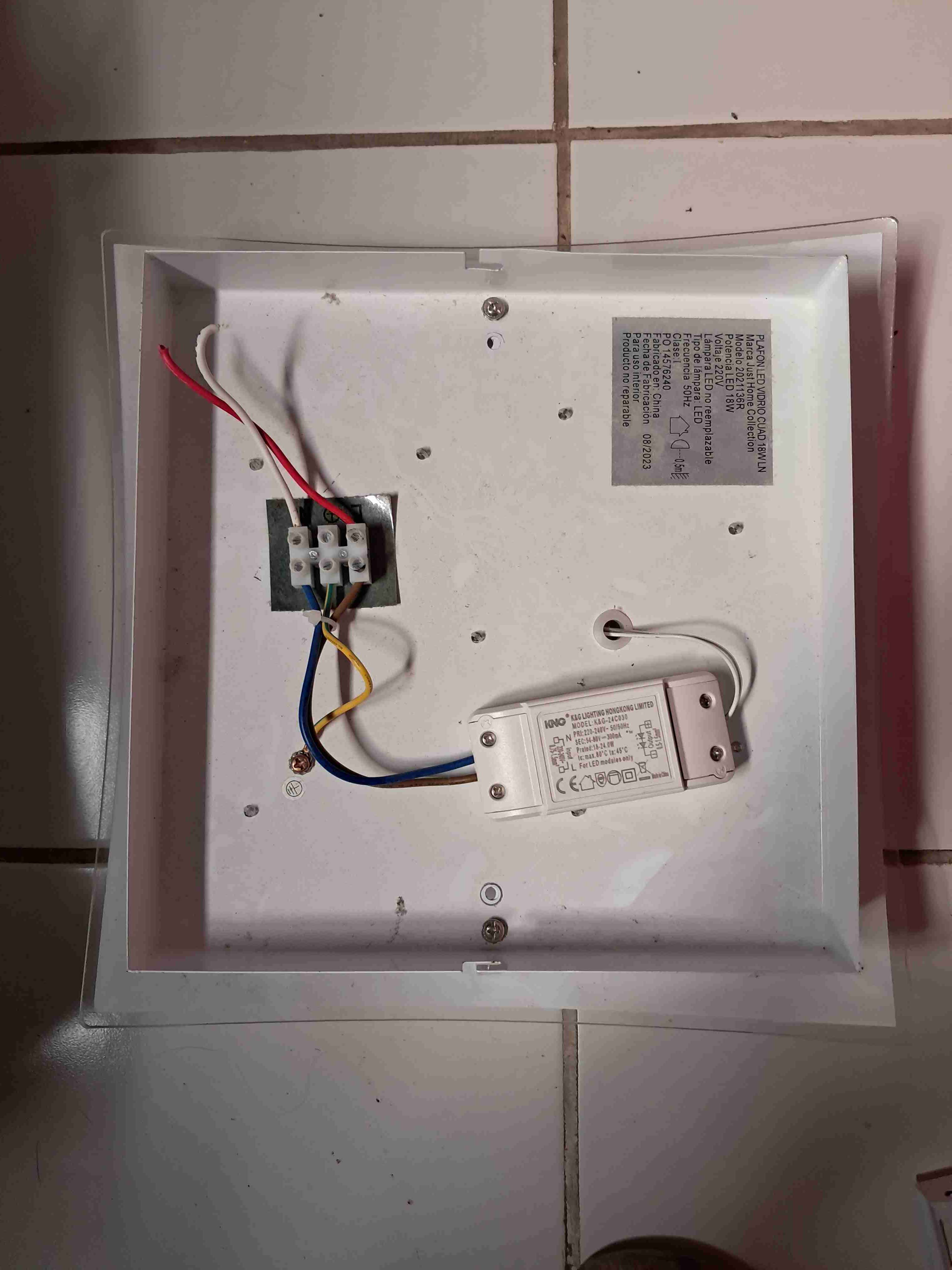 Plafón LED cuadrado blanco - miniatura 1